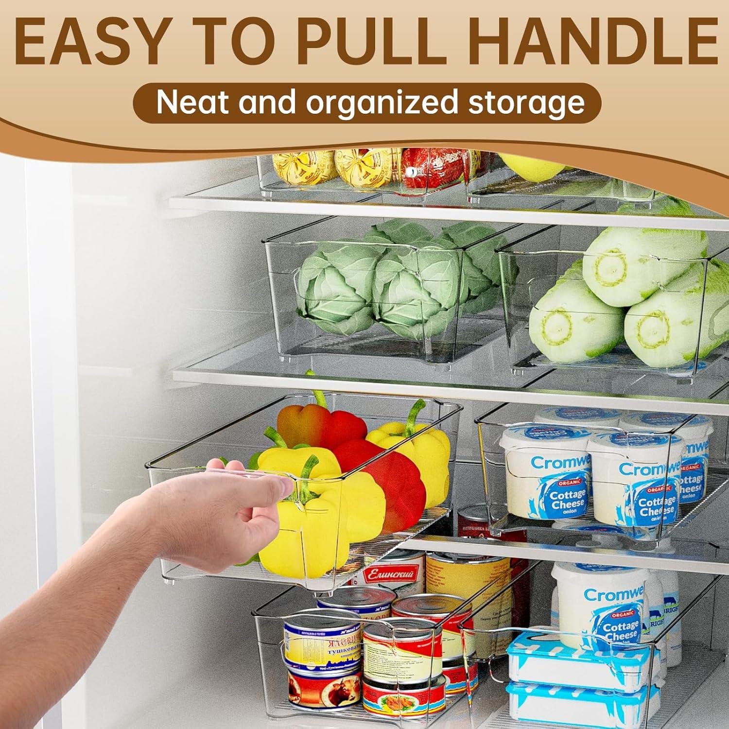 Paquete de 8 Organizadores Transparentes para Refrigerador 31.75 cm