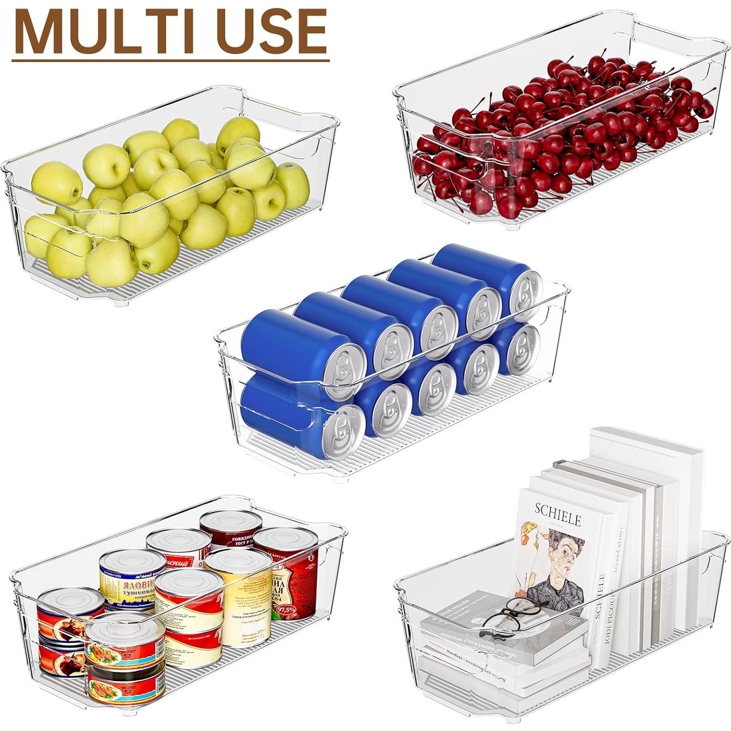 Paquete de 8 Organizadores Transparentes para Refrigerador 31.75 cm