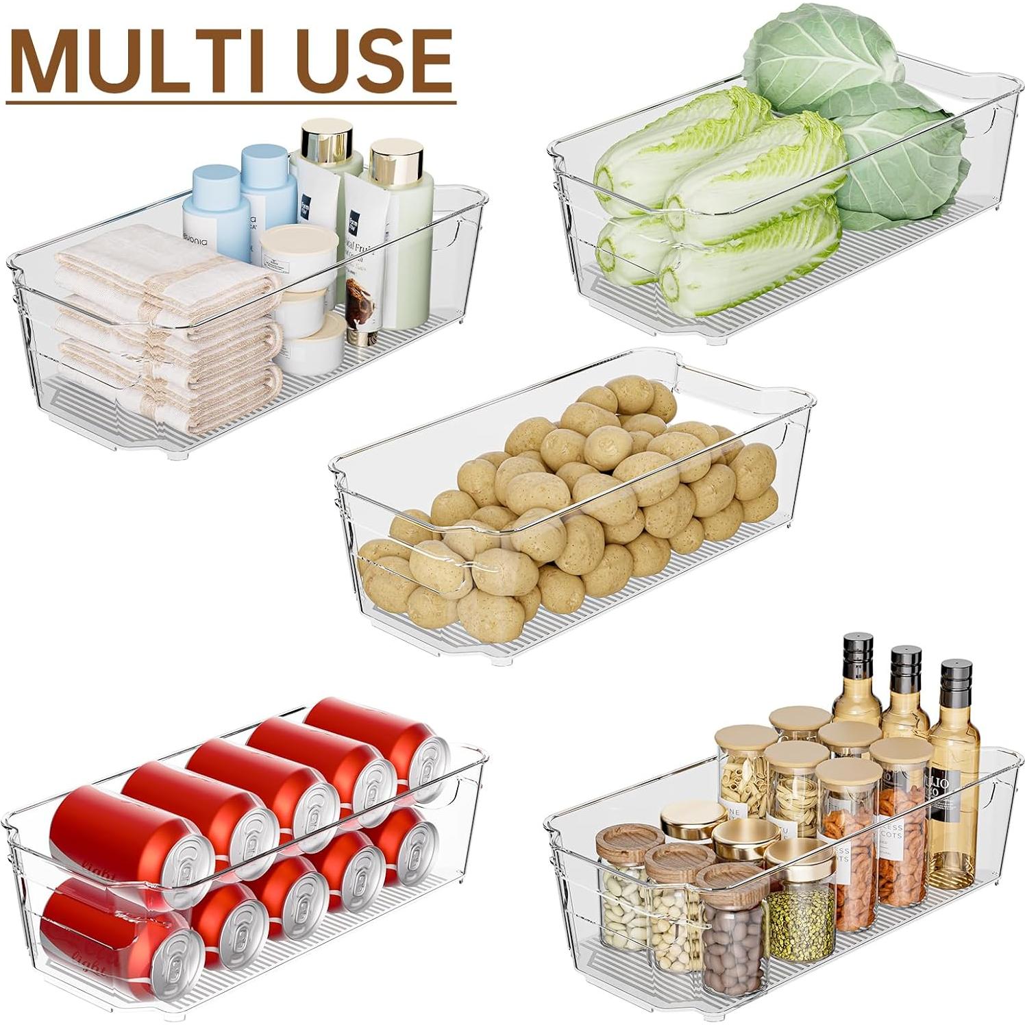 Paquete de 8 Organizadores Transparentes para Refrigerador 31.75 cm