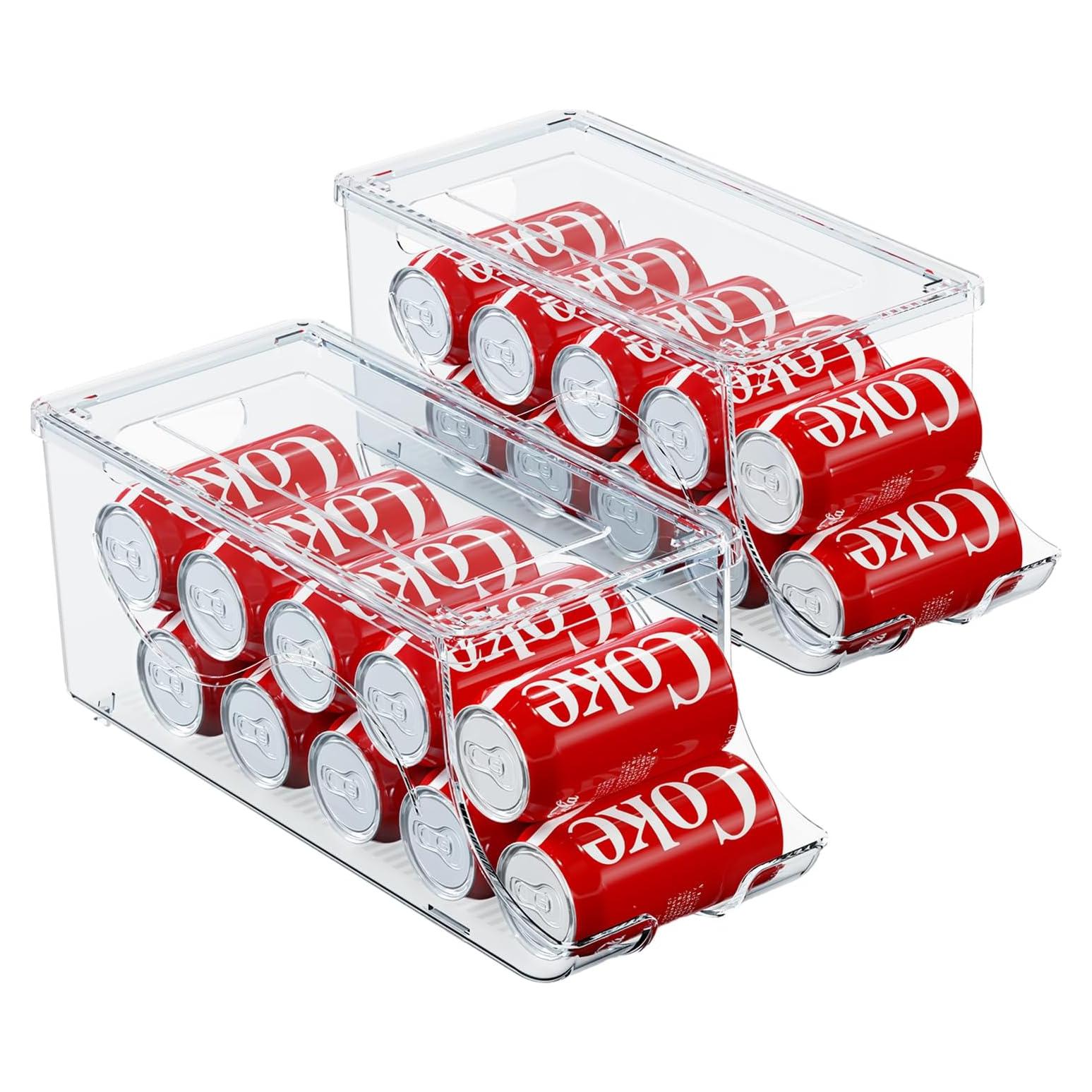 Organizador Apilable para Refrigerador 10 Latas Transparente