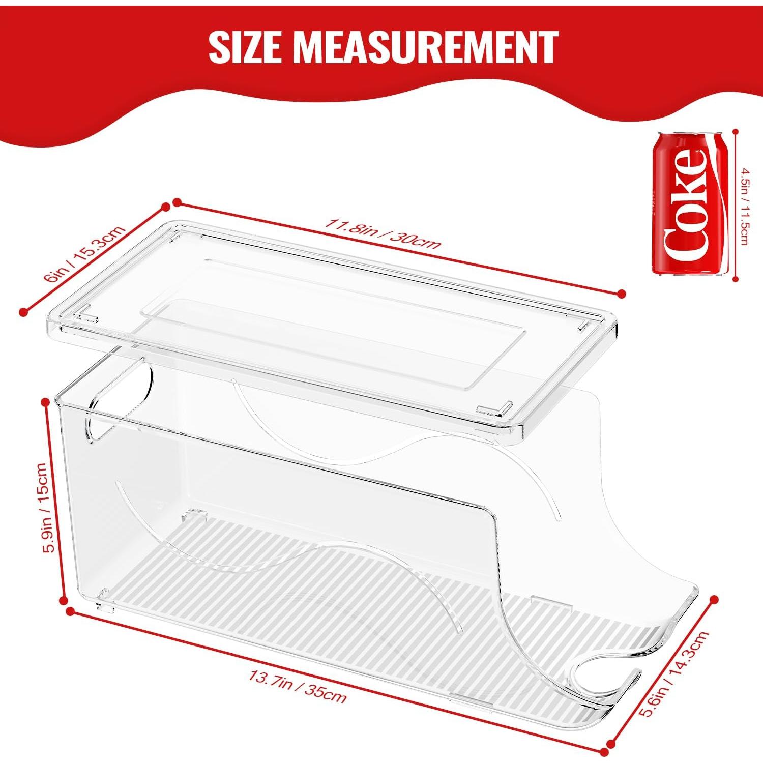 Organizador Apilable para Refrigerador 10 Latas Transparente
