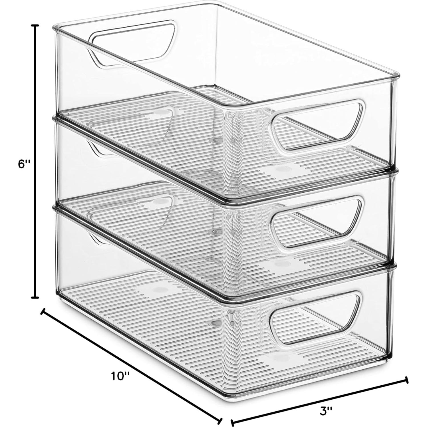 Juego de 6 Contenedores Organizadores Apilables para Alimentos
