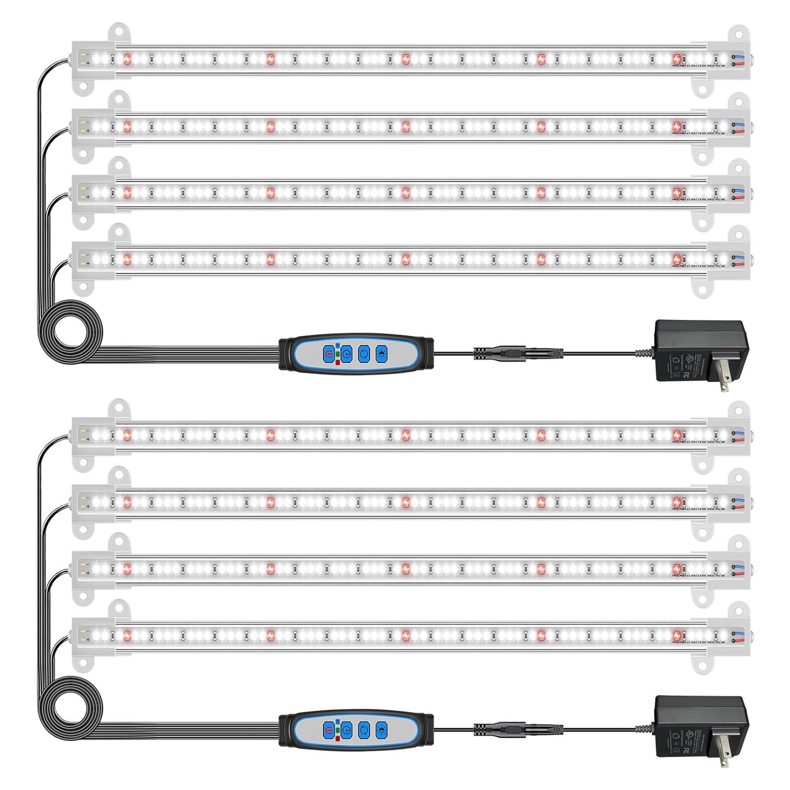 Luz de Crecimiento Wiaxulay 2 Paquetes LED 6000K 5 Brillos