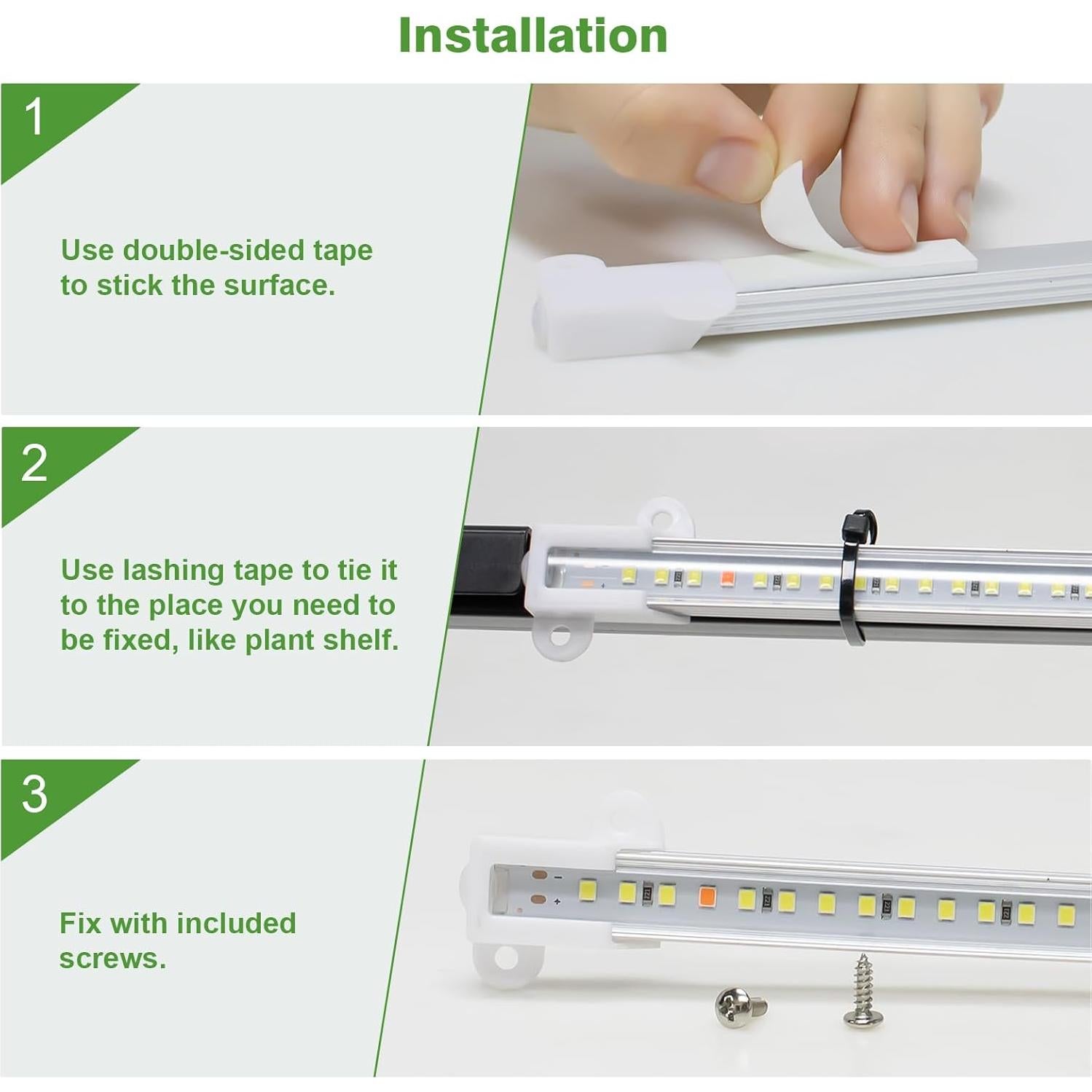 Luz de Crecimiento Wiaxulay 2 Paquetes LED 6000K 5 Brillos
