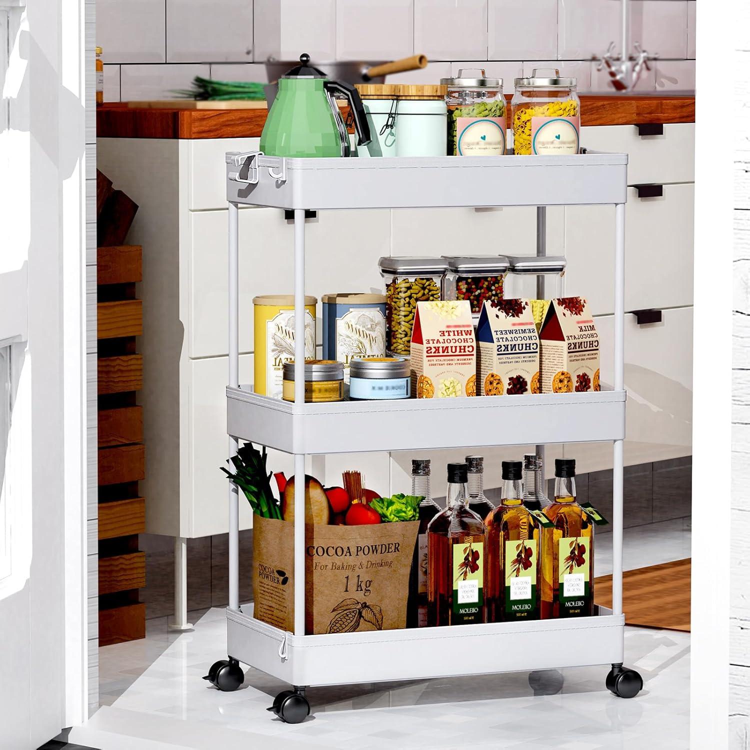 Carro de Almacenamiento Rodante SPACEKEEPER 3 Niveles Gris