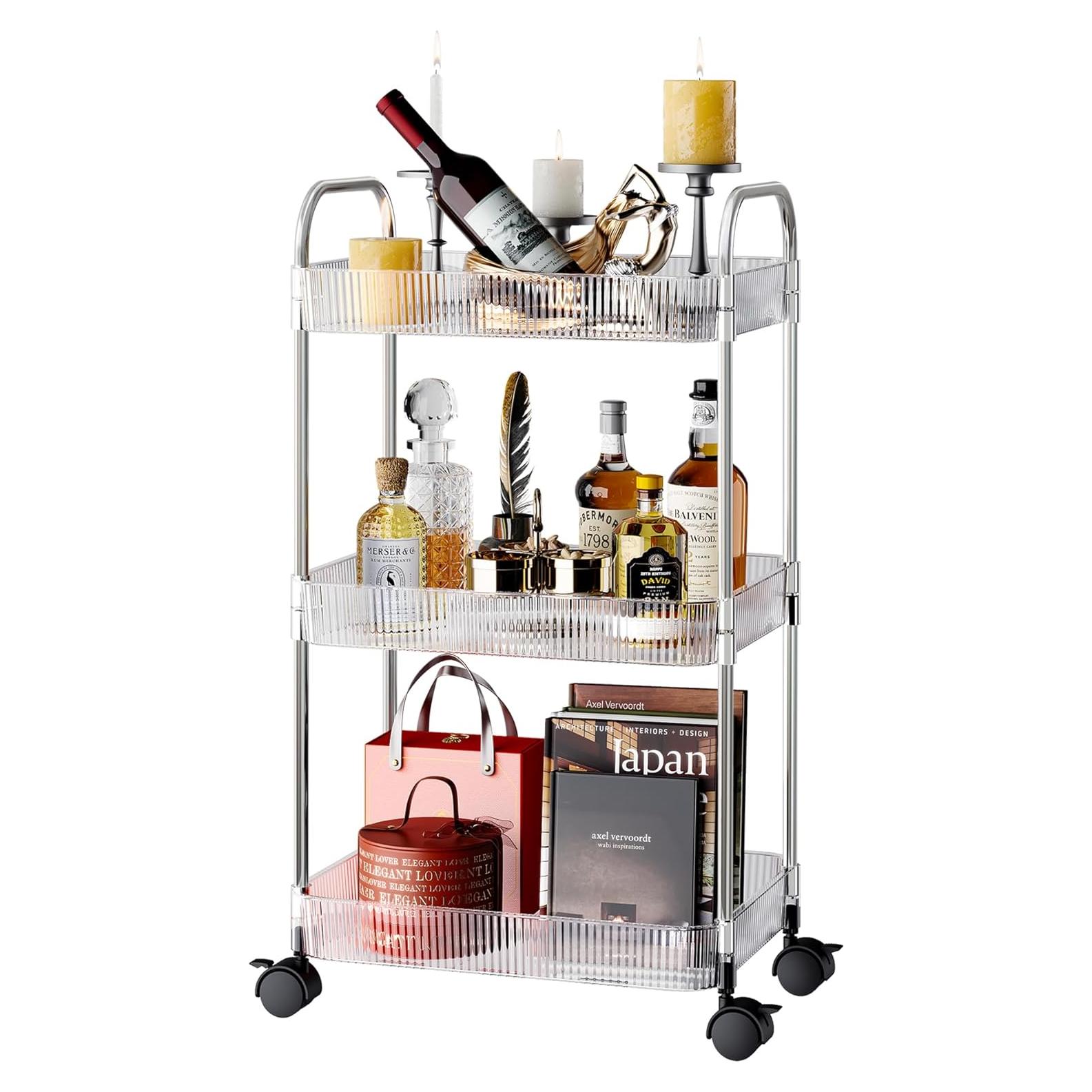 Carro Rodante de 3 Niveles STARLATTA Transparente 1,62 kg