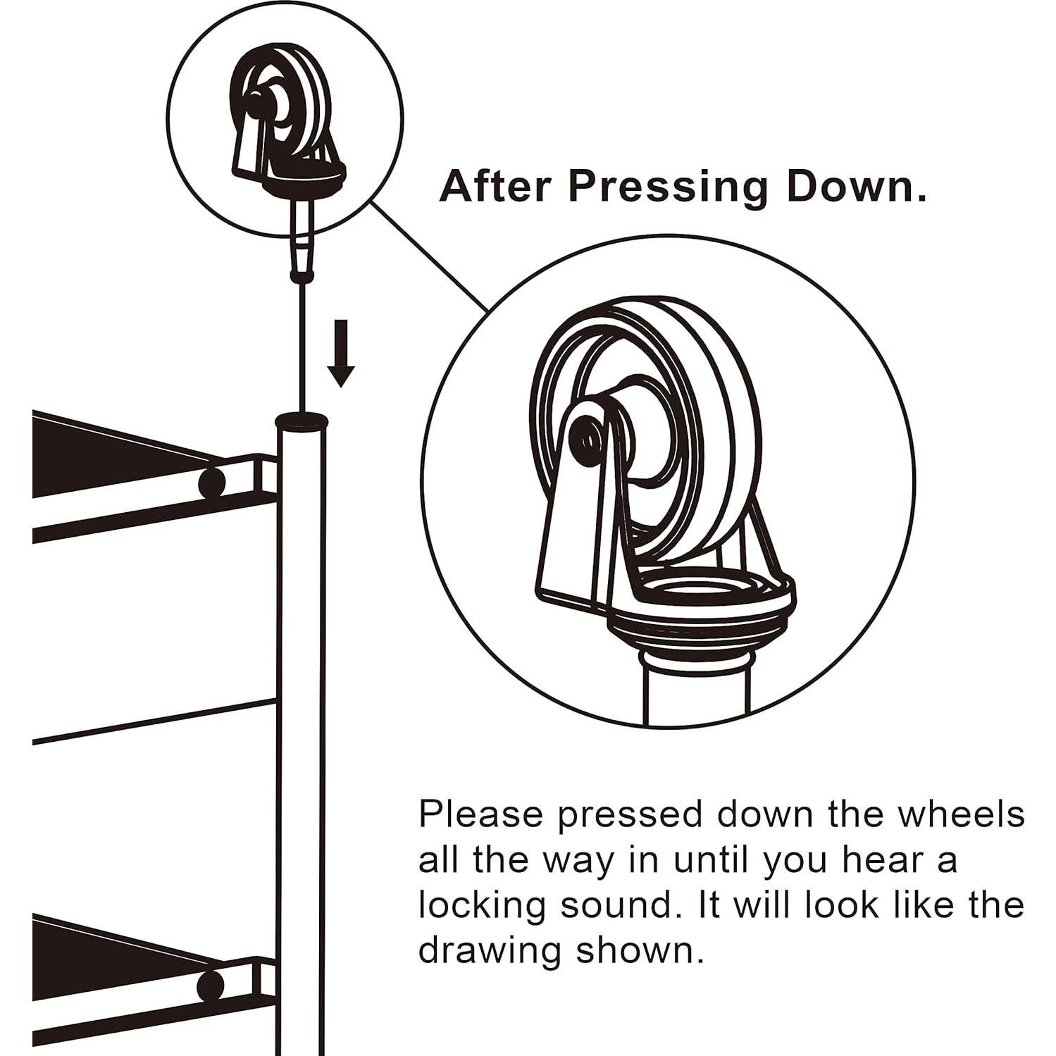 Carro de Almacenamiento Metálico SunnyPoint 3 Niveles Blanco