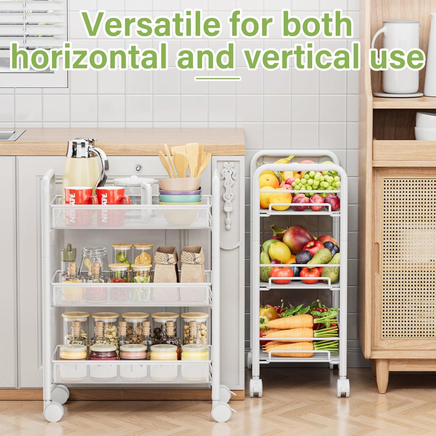 Carro de Almacenamiento JANE EYRE 3 Niveles Blanco