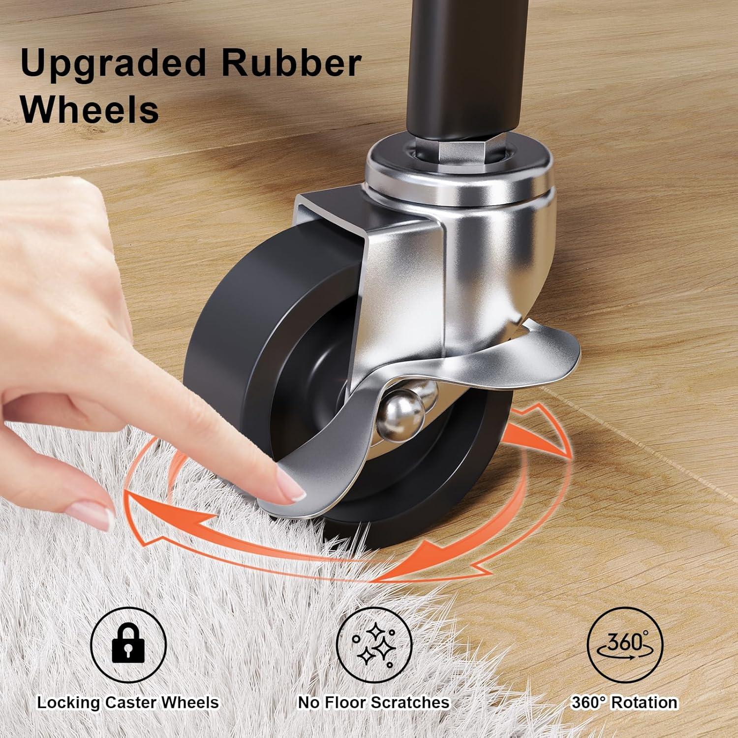 Carro Organizador de Metal 3 Niveles Osivaex Negro