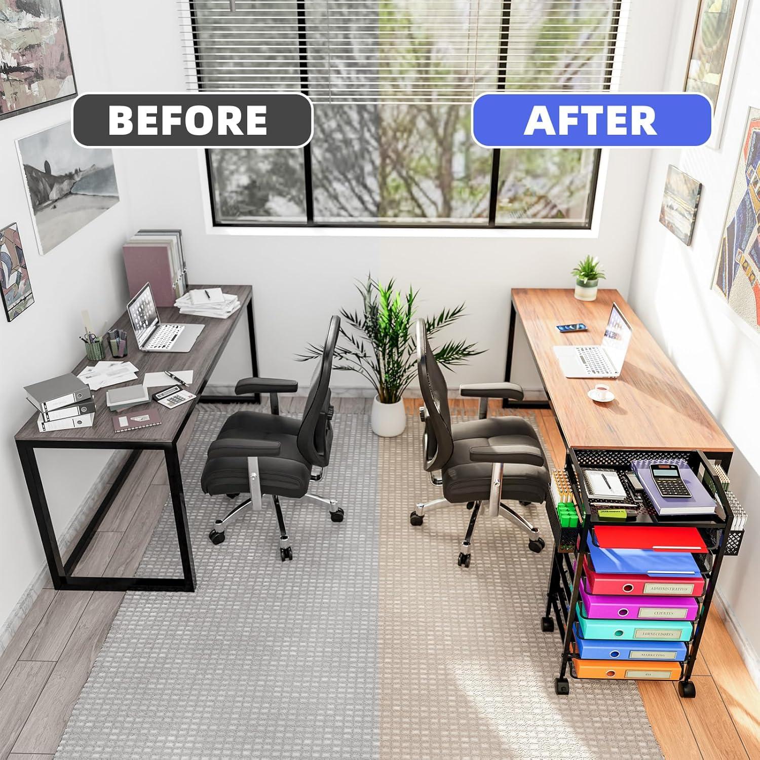 Carro de Archivo Rodante 8 Niveles Simple Trending Negro