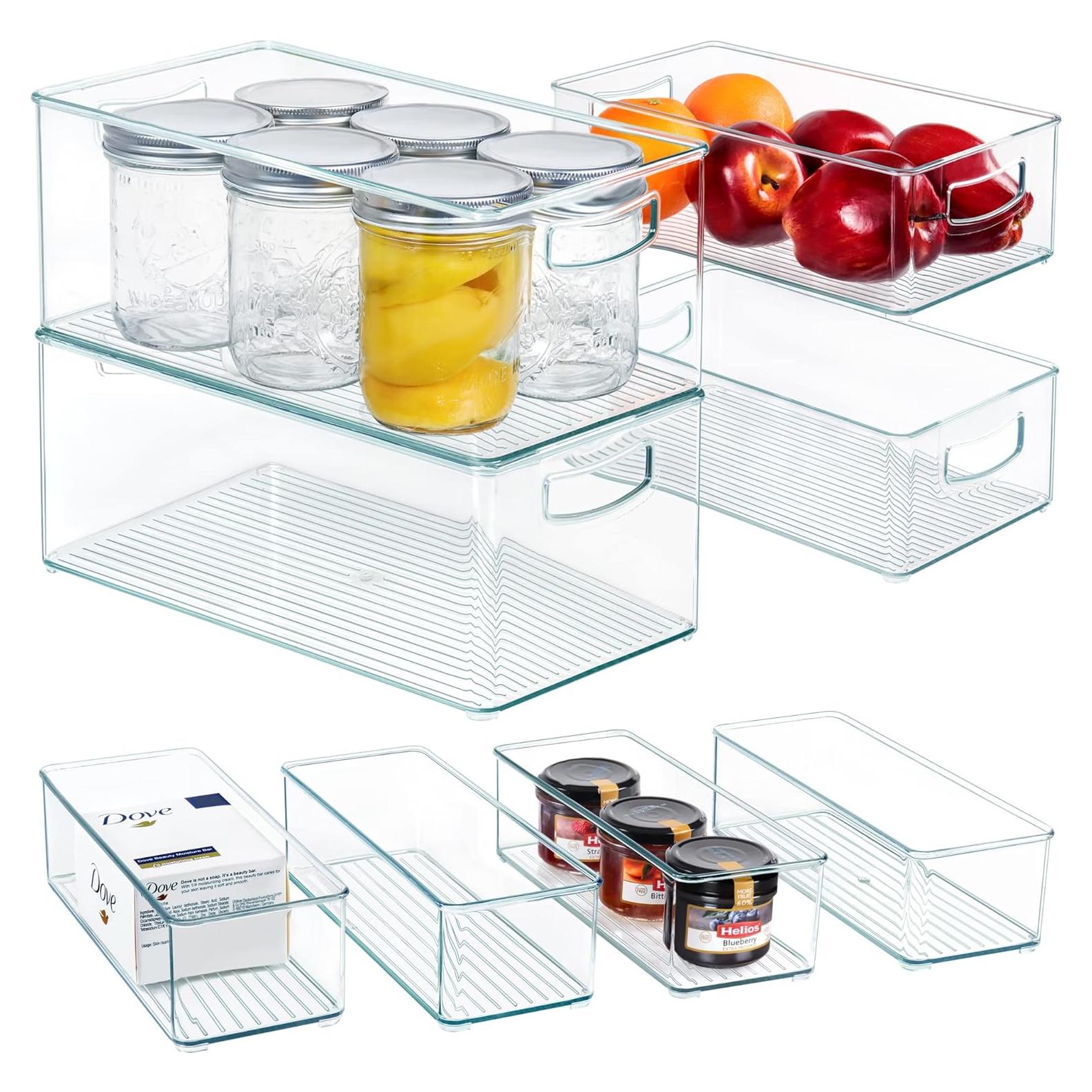 Hudgan 8 Organizadores Apilables Transparentes para Cocina