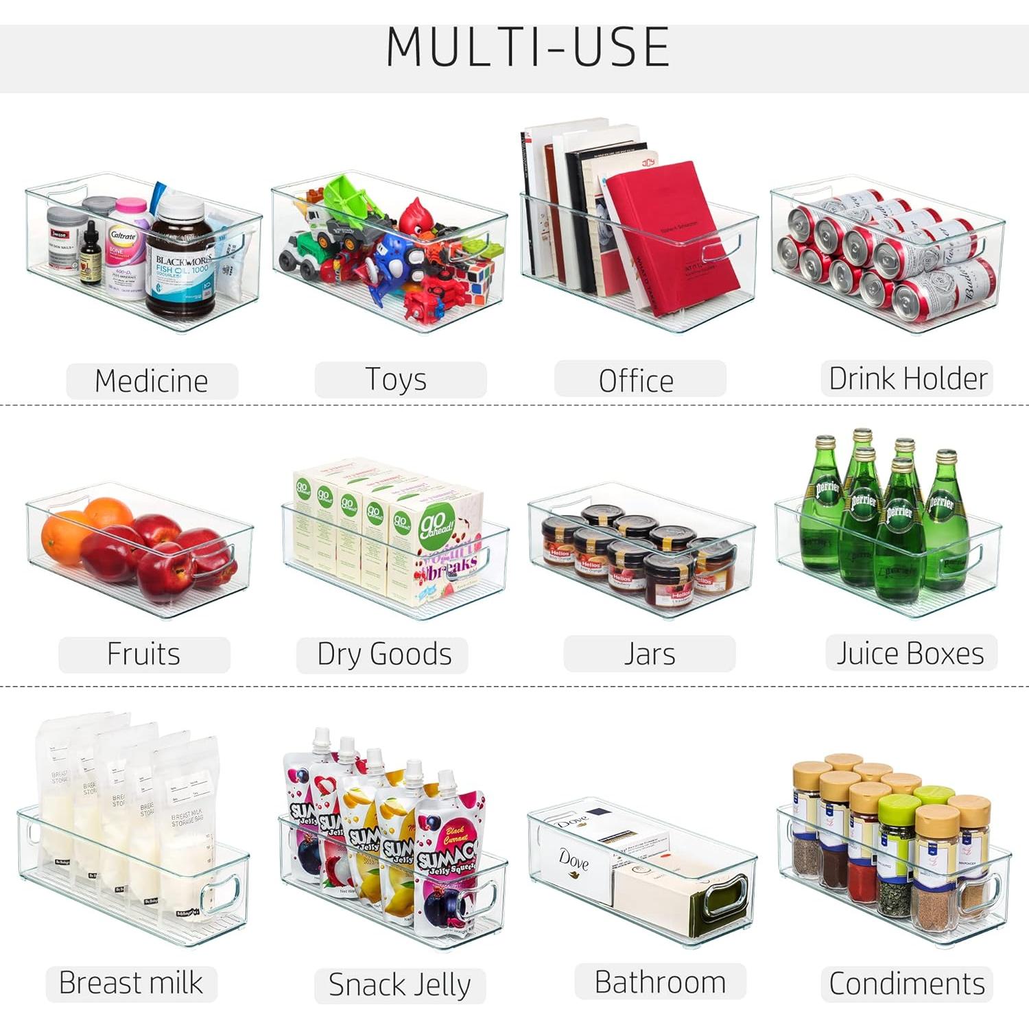 Hudgan 8 Organizadores Apilables Transparentes para Cocina