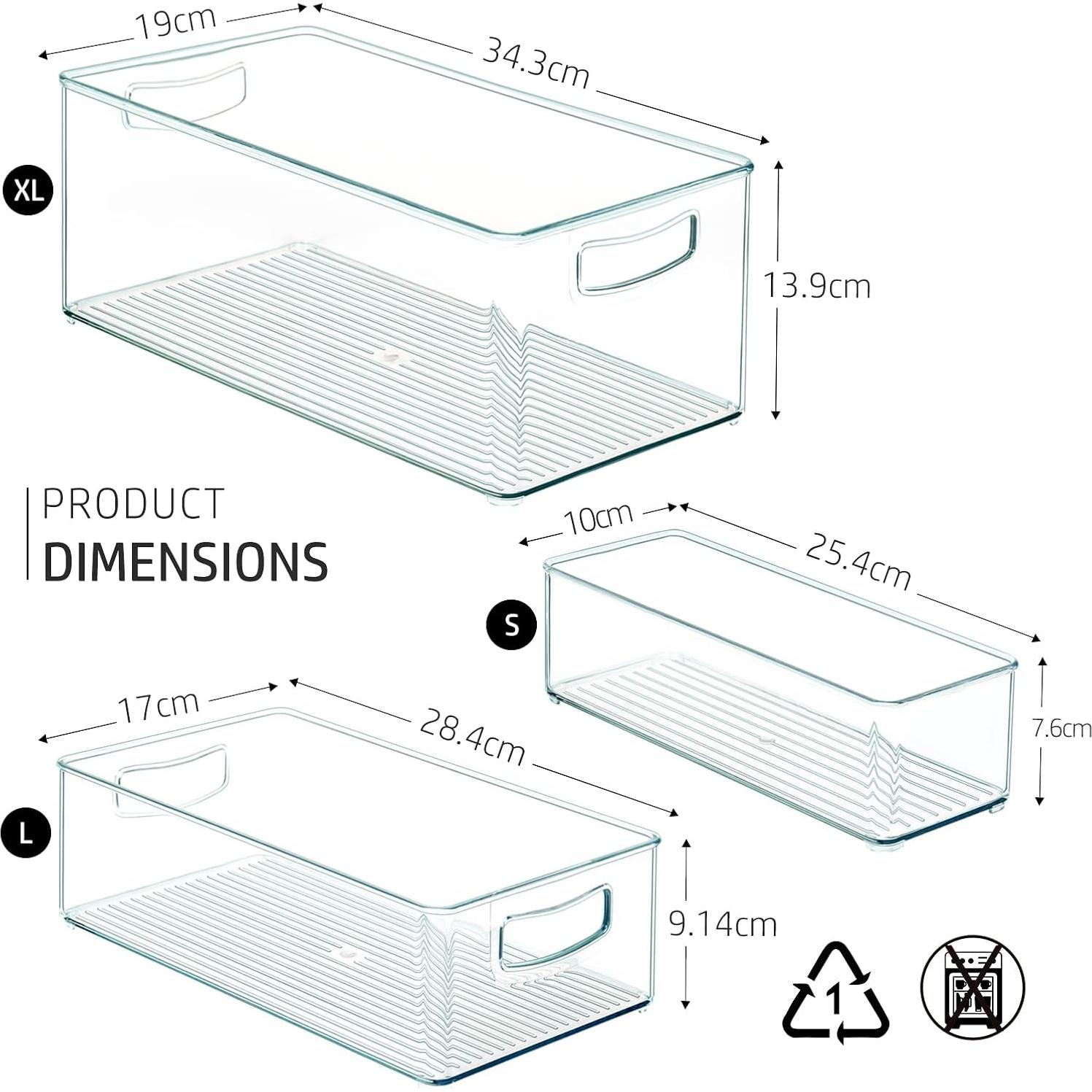 Hudgan 8 Organizadores Apilables Transparentes para Cocina