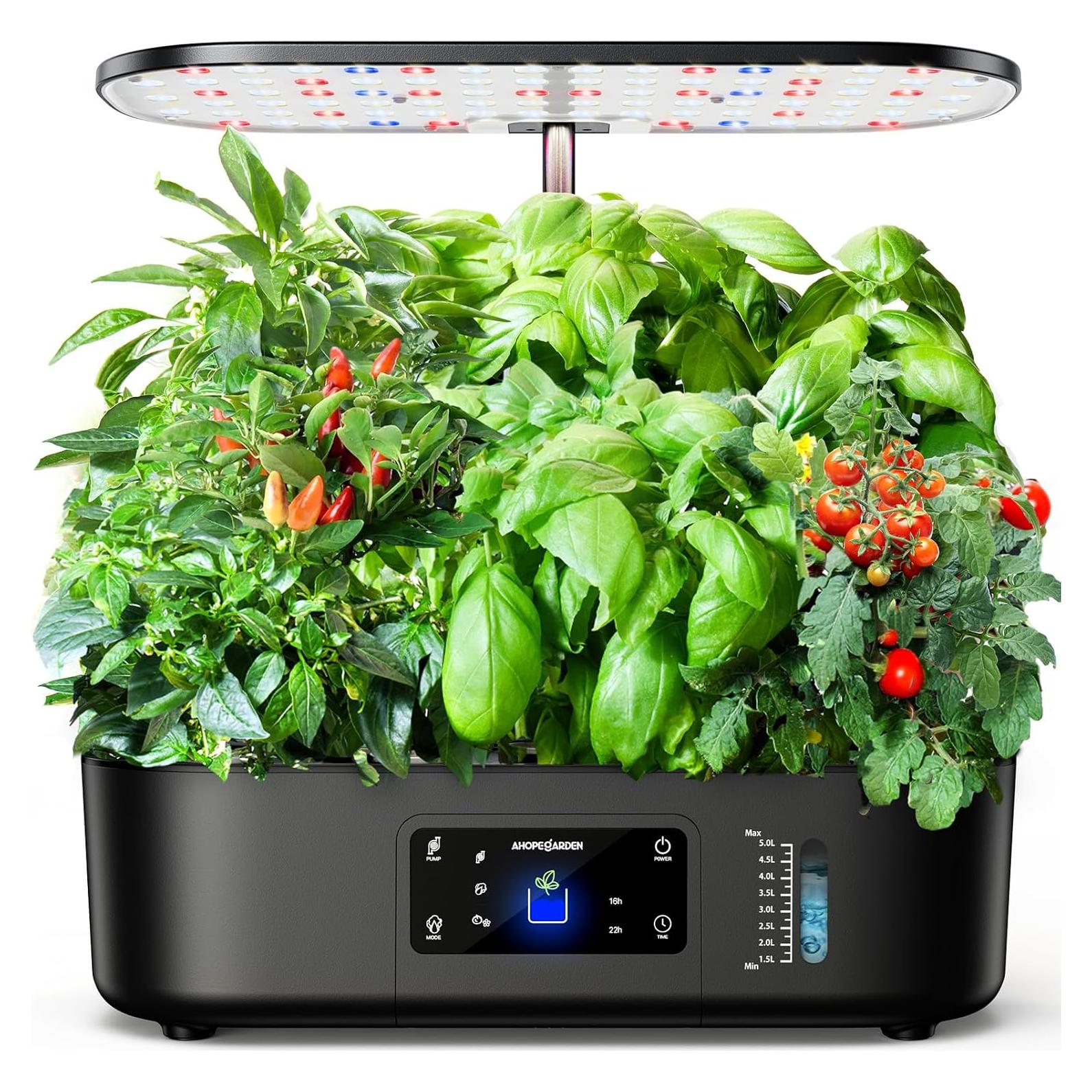 Kit Hidropónico Ahopegarden 12 Cápsulas con Luz Crecimiento