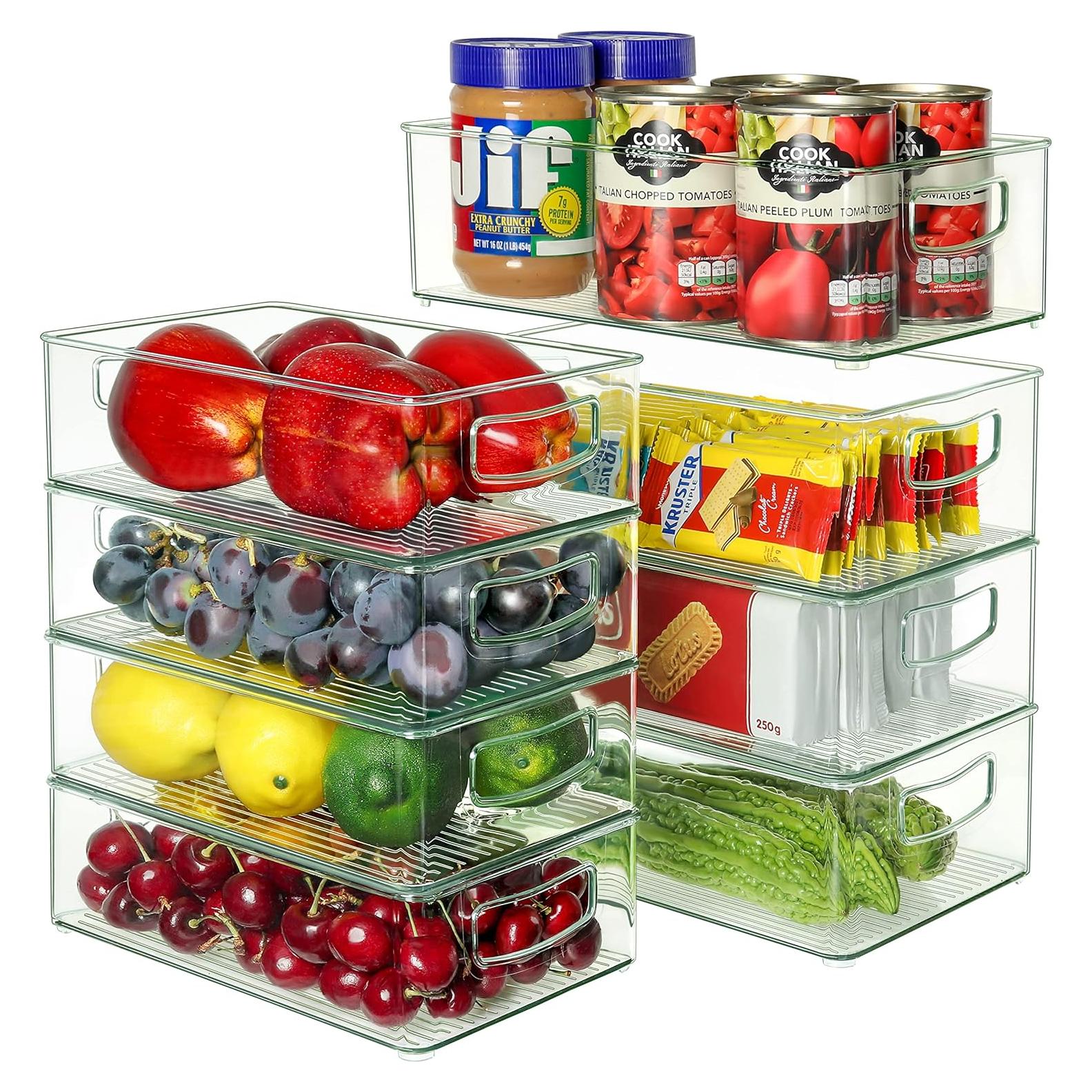 Organizadores de Nevera Apilables Heyuzb - 8 Piezas 27x9x11cm