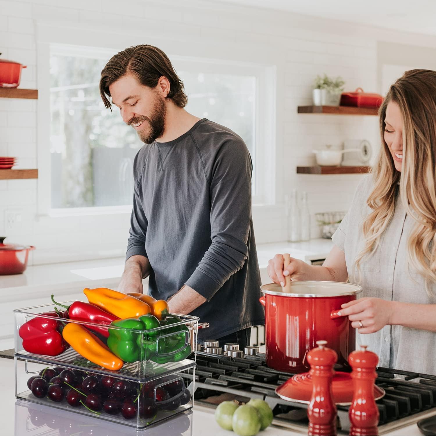 Organizadores de Nevera Apilables Heyuzb - 8 Piezas 27x9x11cm