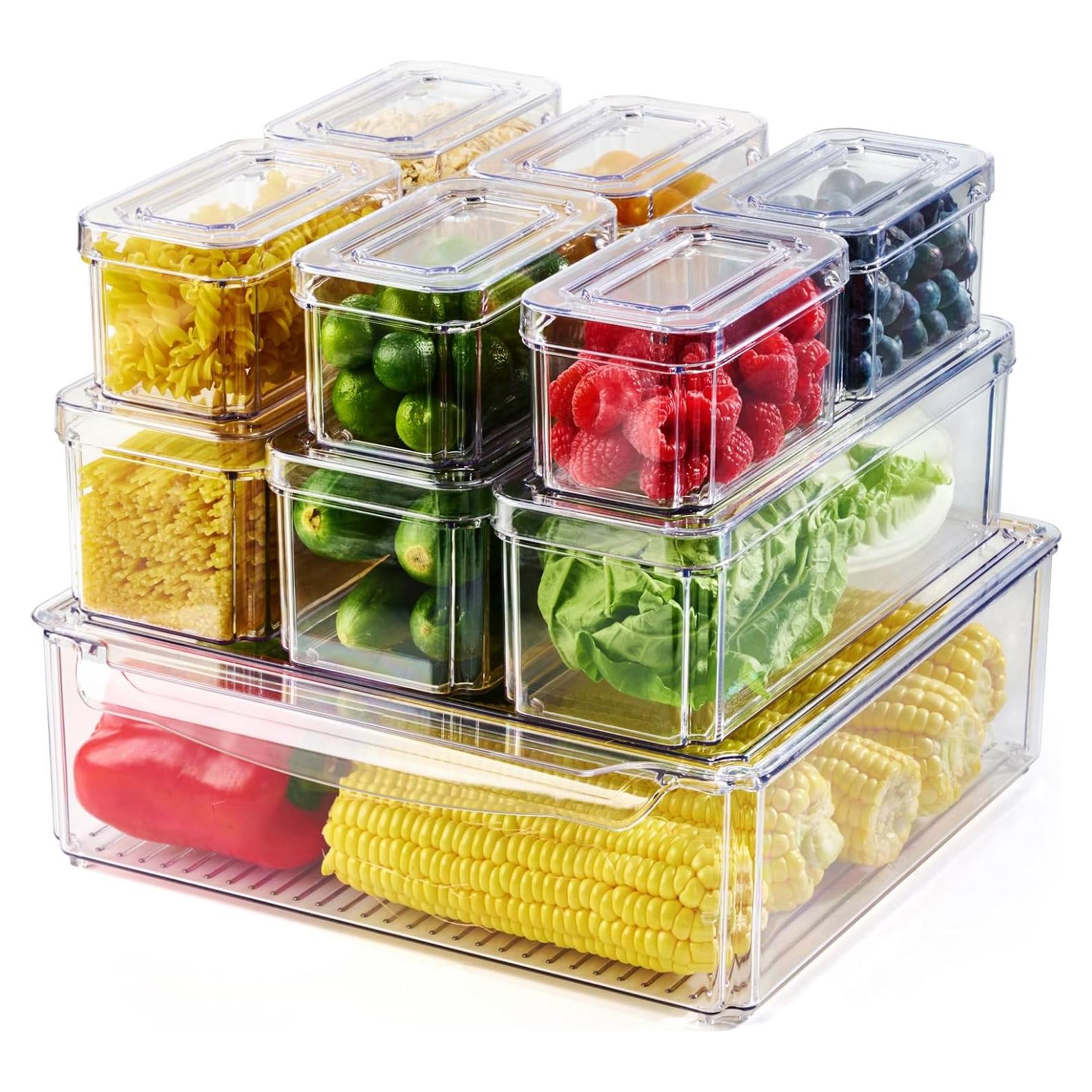 Paquete de 10 Organizadores Transparentes Luckore 13900 ml