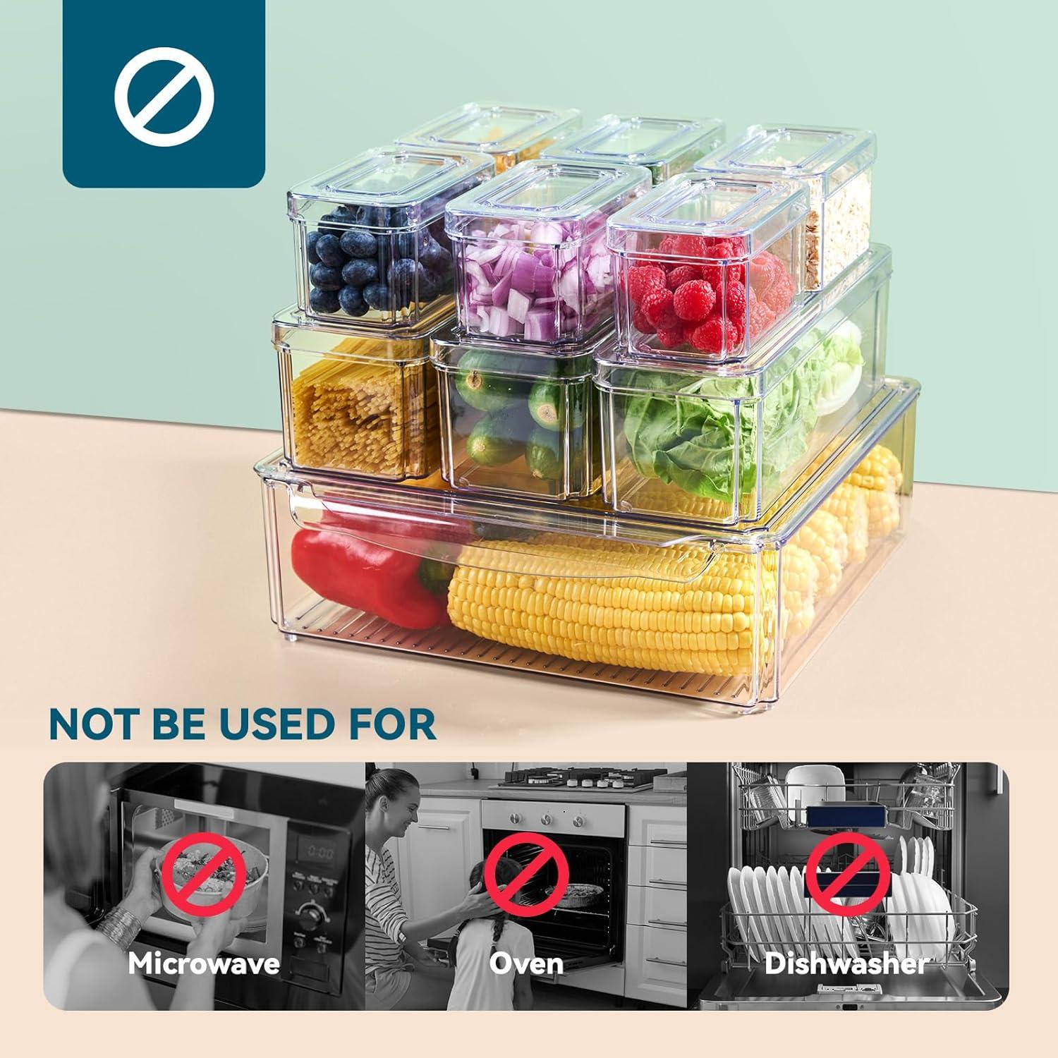 Paquete de 10 Organizadores Transparentes Luckore 13900 ml