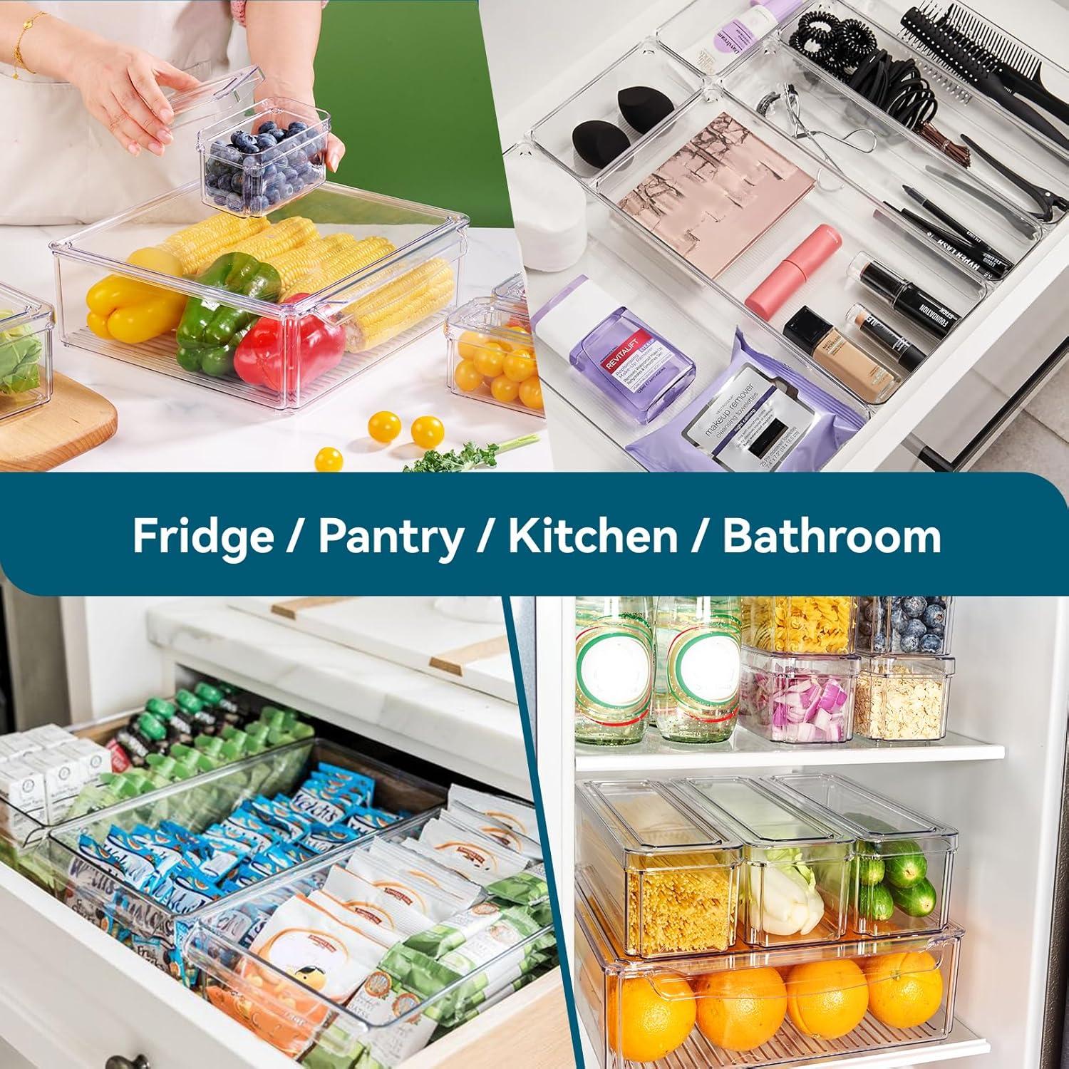 Paquete de 10 Organizadores Transparentes Luckore 13900 ml