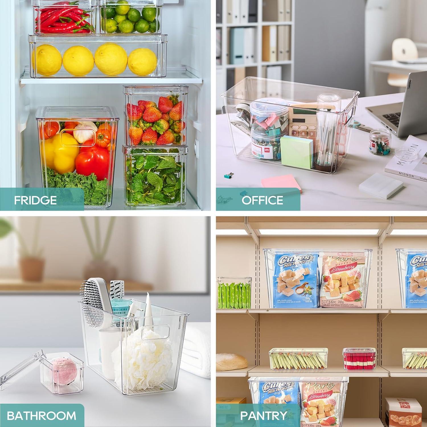 Organizadores de Refrigerador 6 Piezas MUCHII Apilables