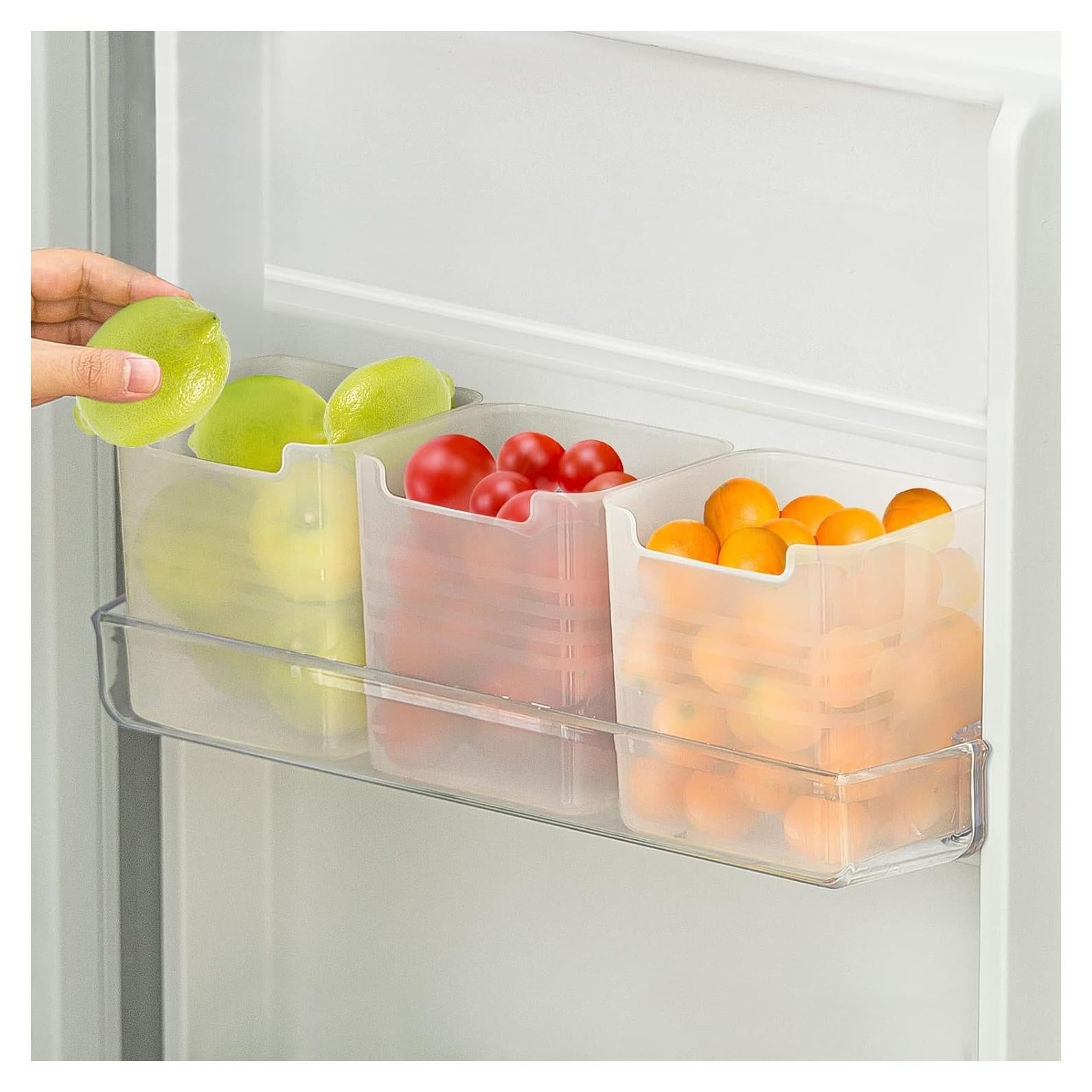 Caja Organizadora de Refrigerador Poeland - 3 Unidades Translúcido