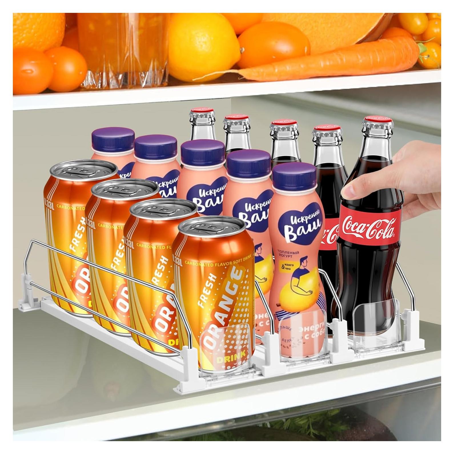 Organizador de Bebidas asika para Nevera 3 Filas Ajustable