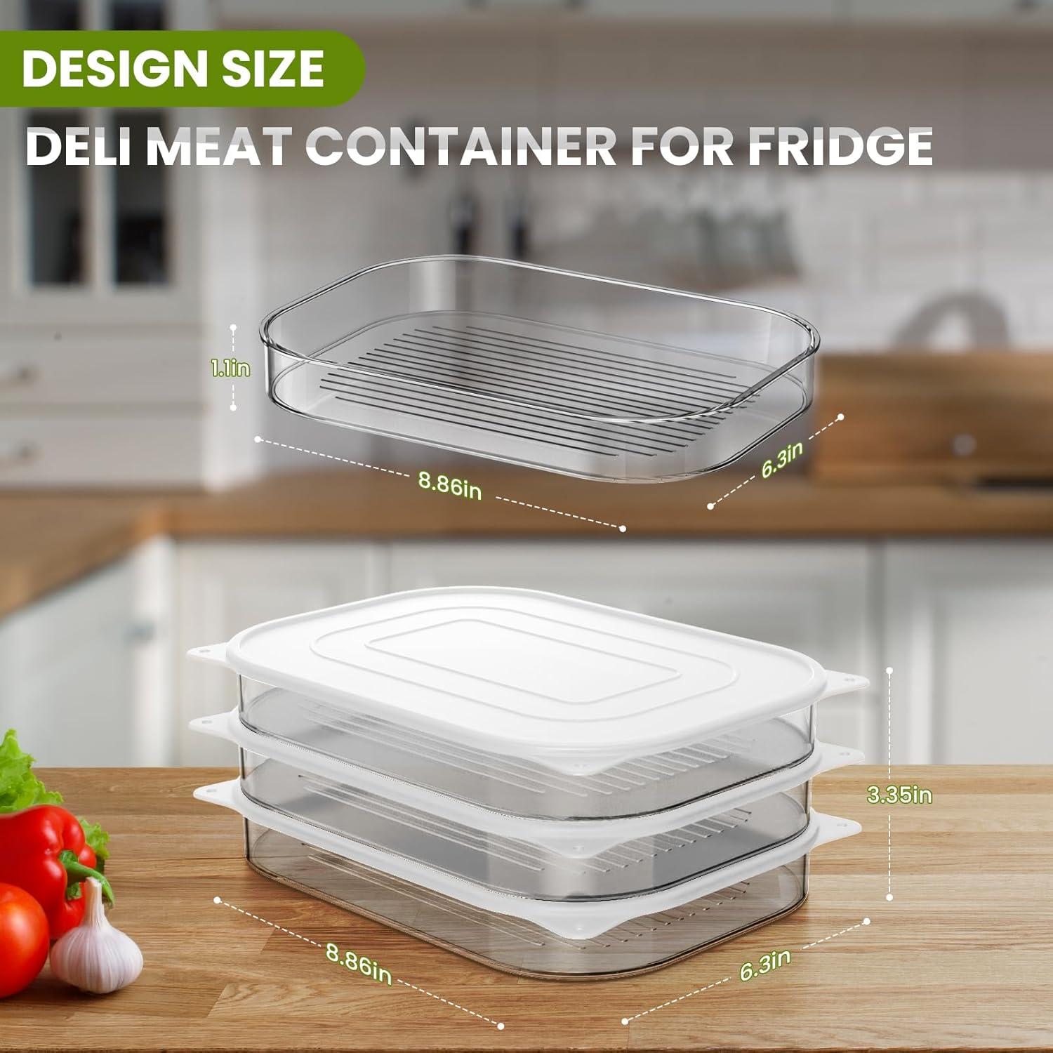 Contenedor de Alimentos Apilable XWF 3PCS Libre BPA 22x16x8.5cm