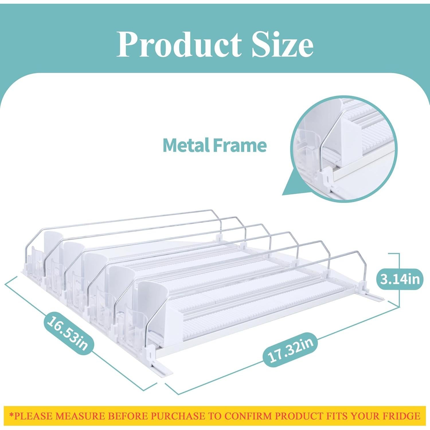 Organizador de Bebidas TYDIE para Nevera Ajustable 6 Latas