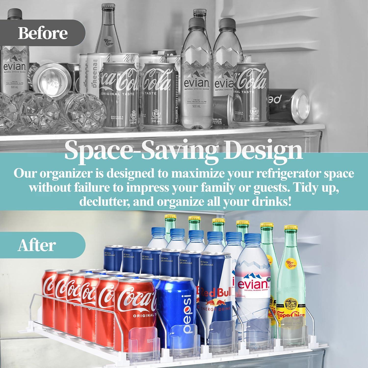 Organizador de Bebidas TYDIE para Nevera Ajustable 6 Latas