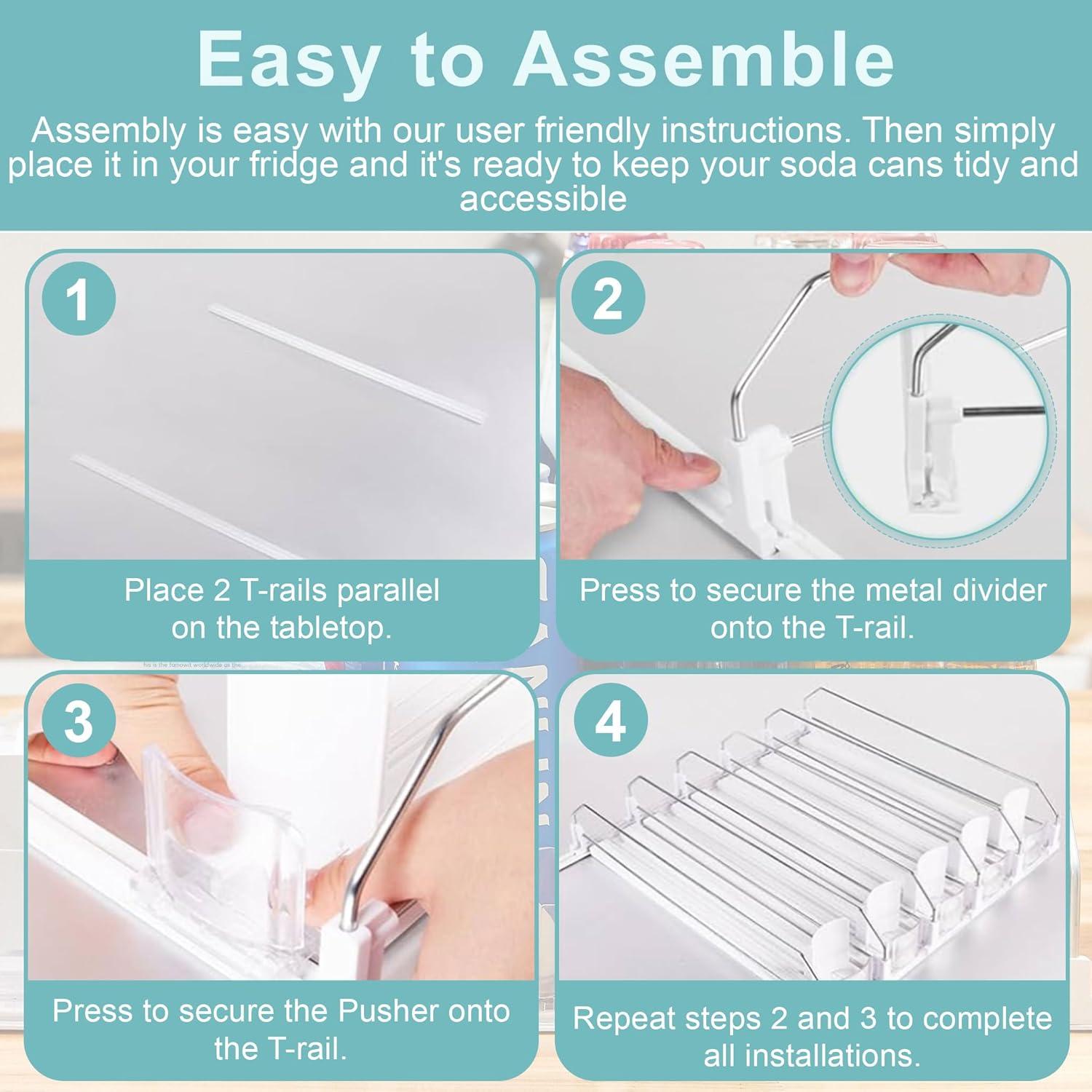 Organizador de Bebidas TYDIE para Nevera Ajustable 6 Latas