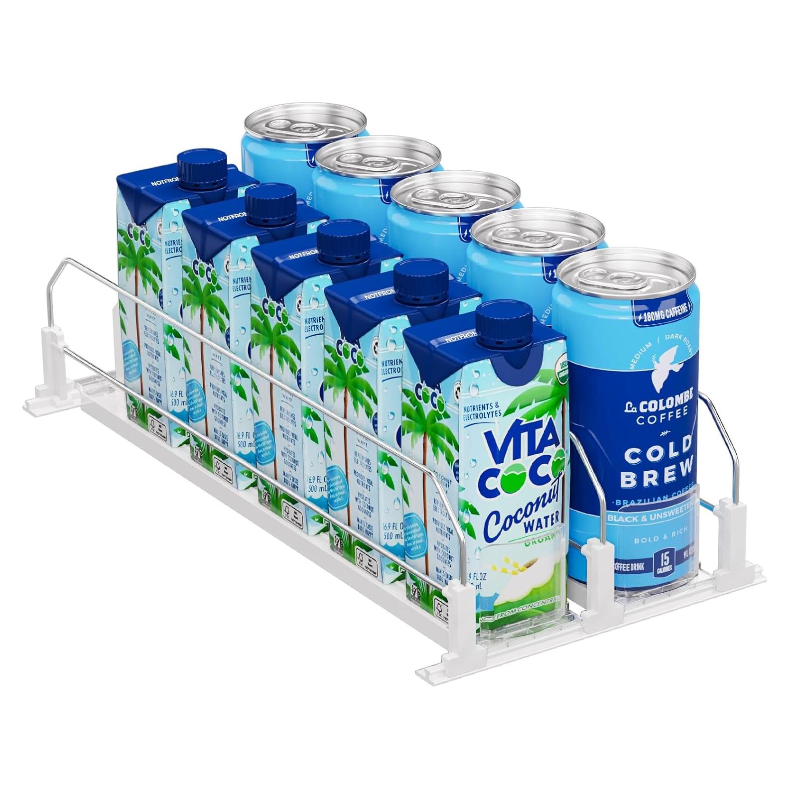 Organizador de Bebidas Puricon para Refrigerador 2 Filas Blanco