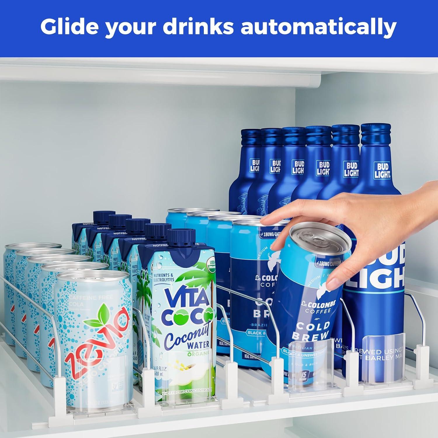 Organizador de Bebidas Puricon para Refrigerador 2 Filas Blanco