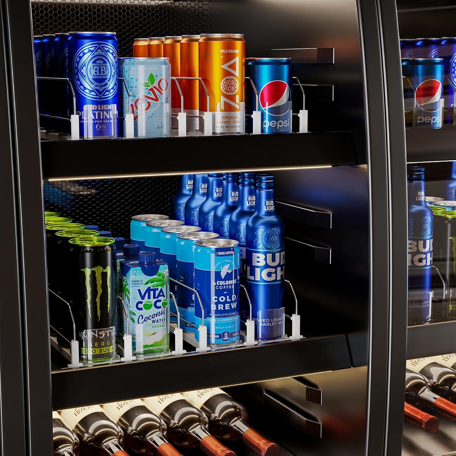 Organizador de Bebidas Puricon para Refrigerador 2 Filas Blanco