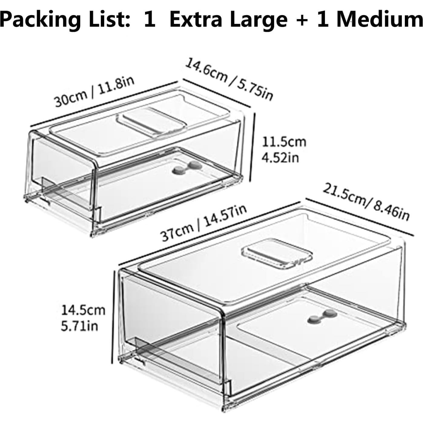 Organizadores de Despensa YekouMax 2 Pack Extra Grande y Mediana