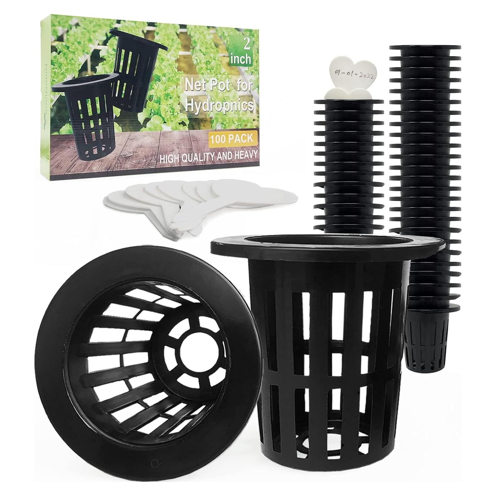 Paquete de 100 macetas de red Tmtamye 5 cm para hidroponía