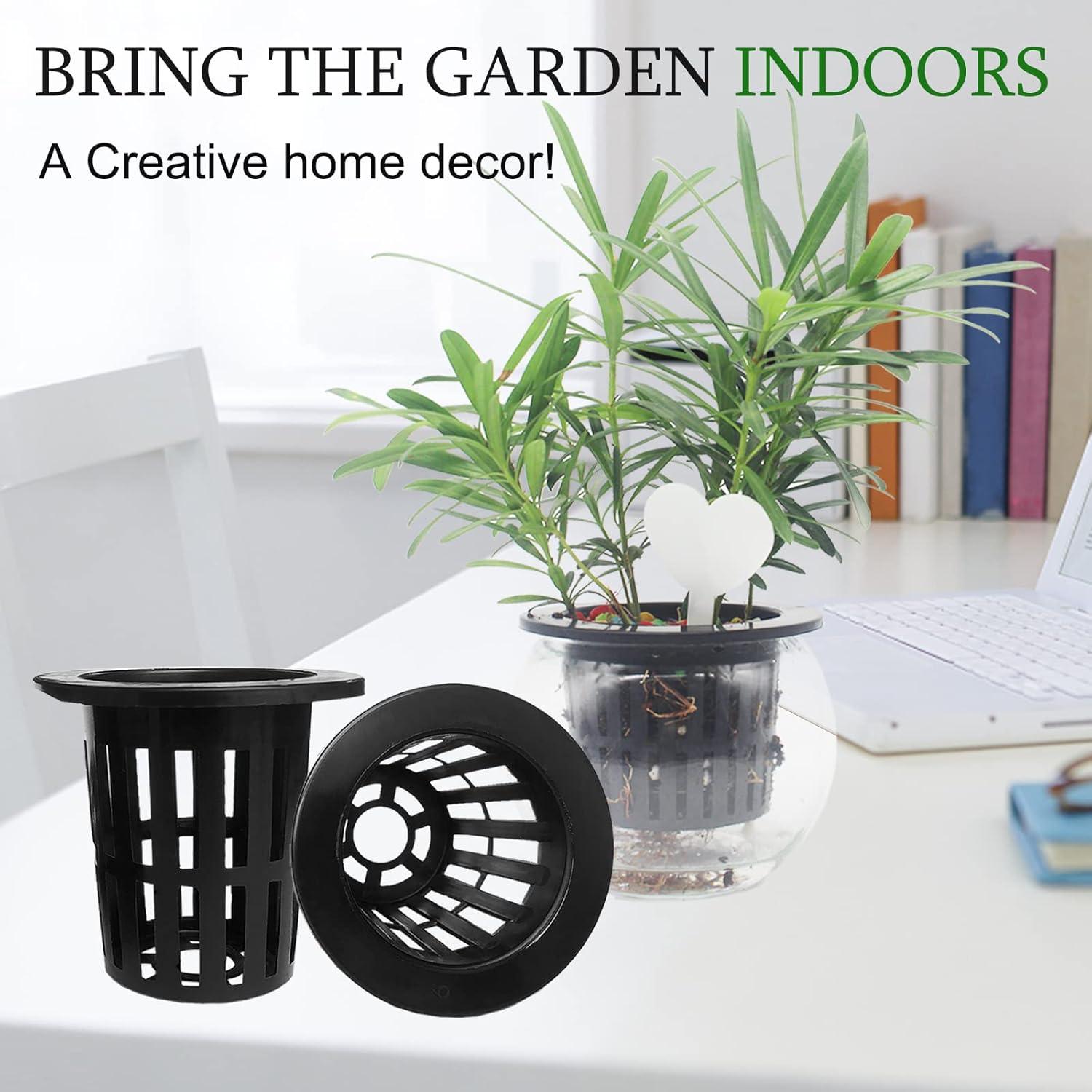 Paquete de 100 macetas de red Tmtamye 5 cm para hidroponía