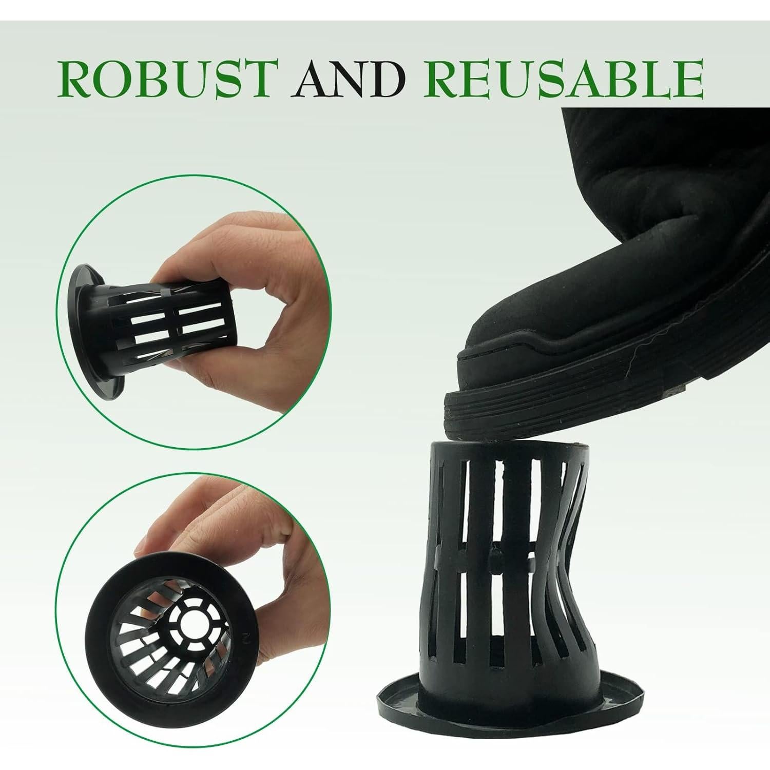 Paquete de 100 macetas de red Tmtamye 5 cm para hidroponía