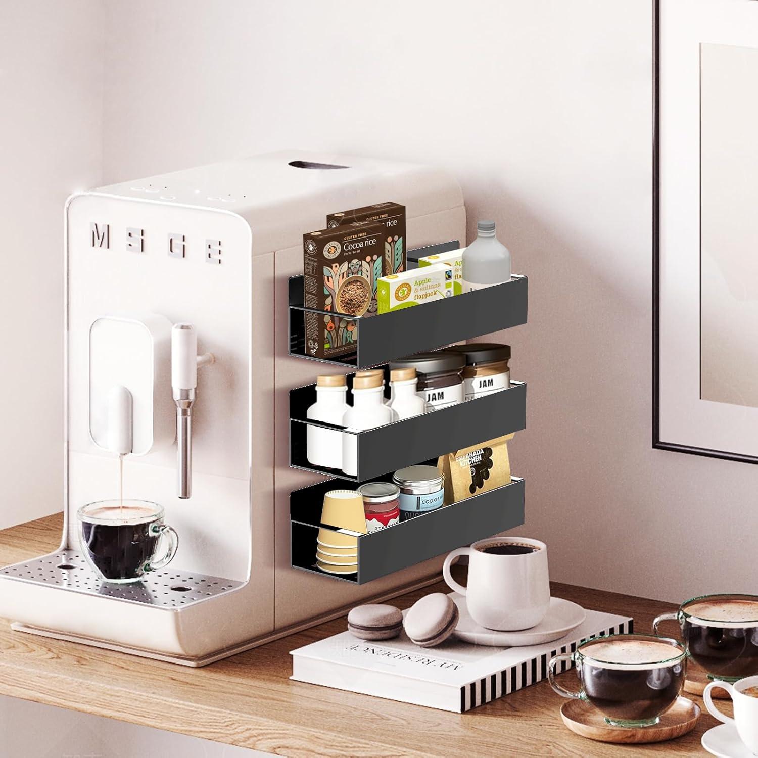 Organizador Magnético de Especias SMRCAD 6 Estantes Negro