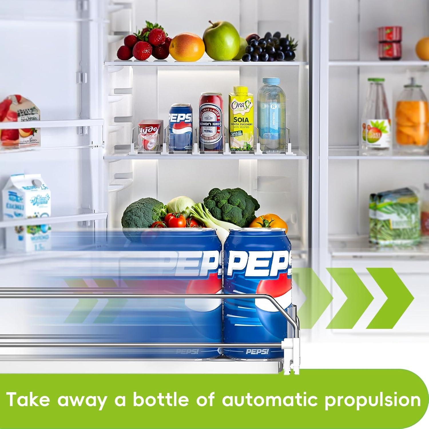 Dispensador de Latas de Soda Feverdes 6 Filas Blanco Ajustable