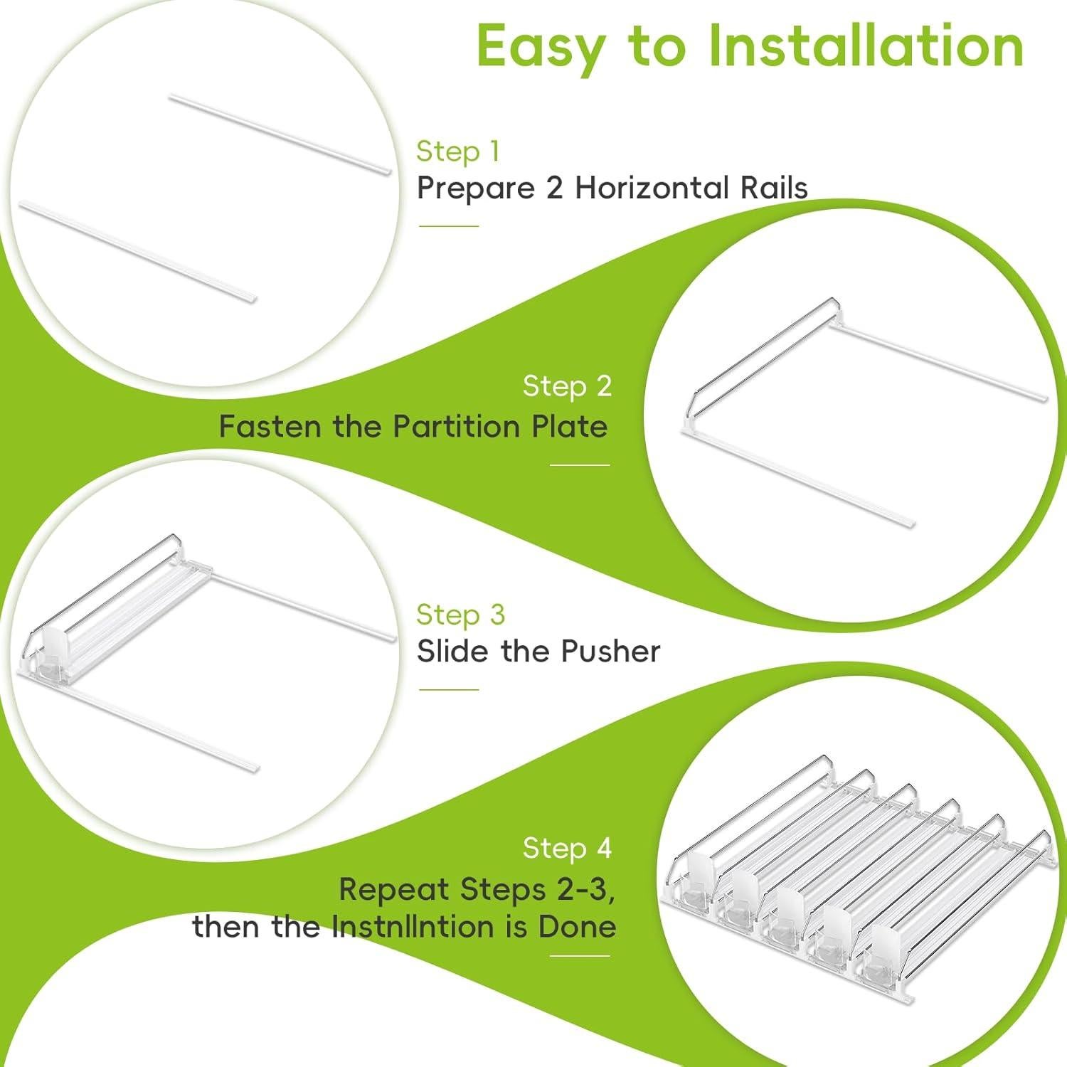 Dispensador de Latas de Soda Feverdes 6 Filas Blanco Ajustable