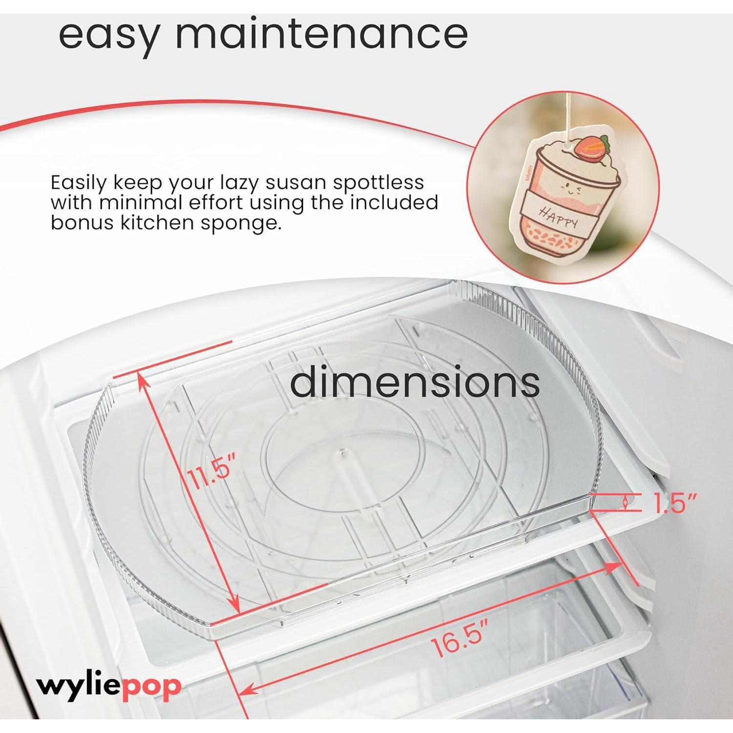 Lazy Susan Rectangular Wyliepop 41.4x27.9 cm con Esponja