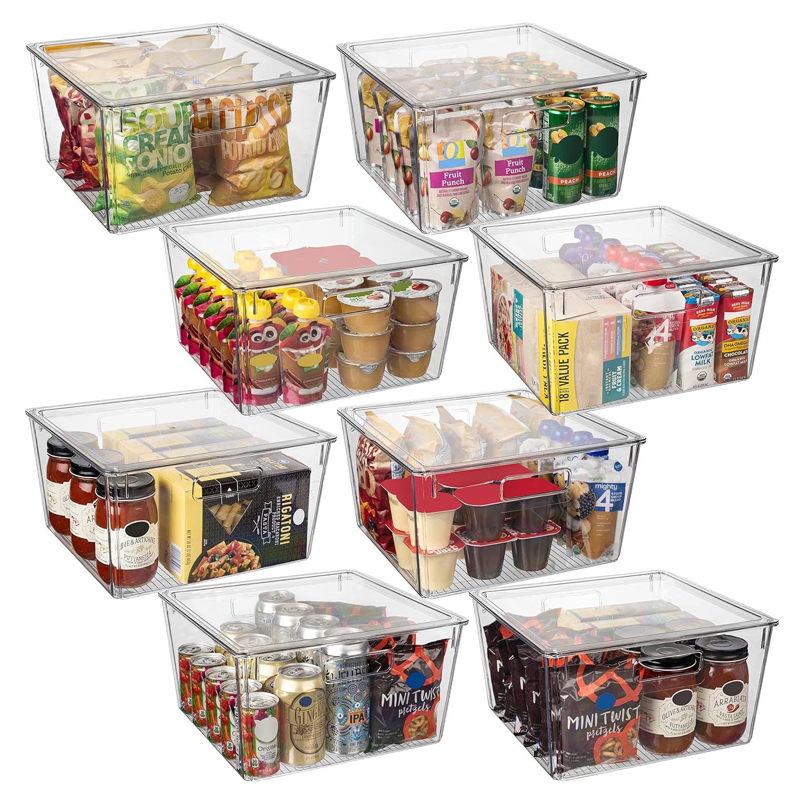 Bins de Almacenamiento XL CLEARSPACE con Tapas - 8 Paquete