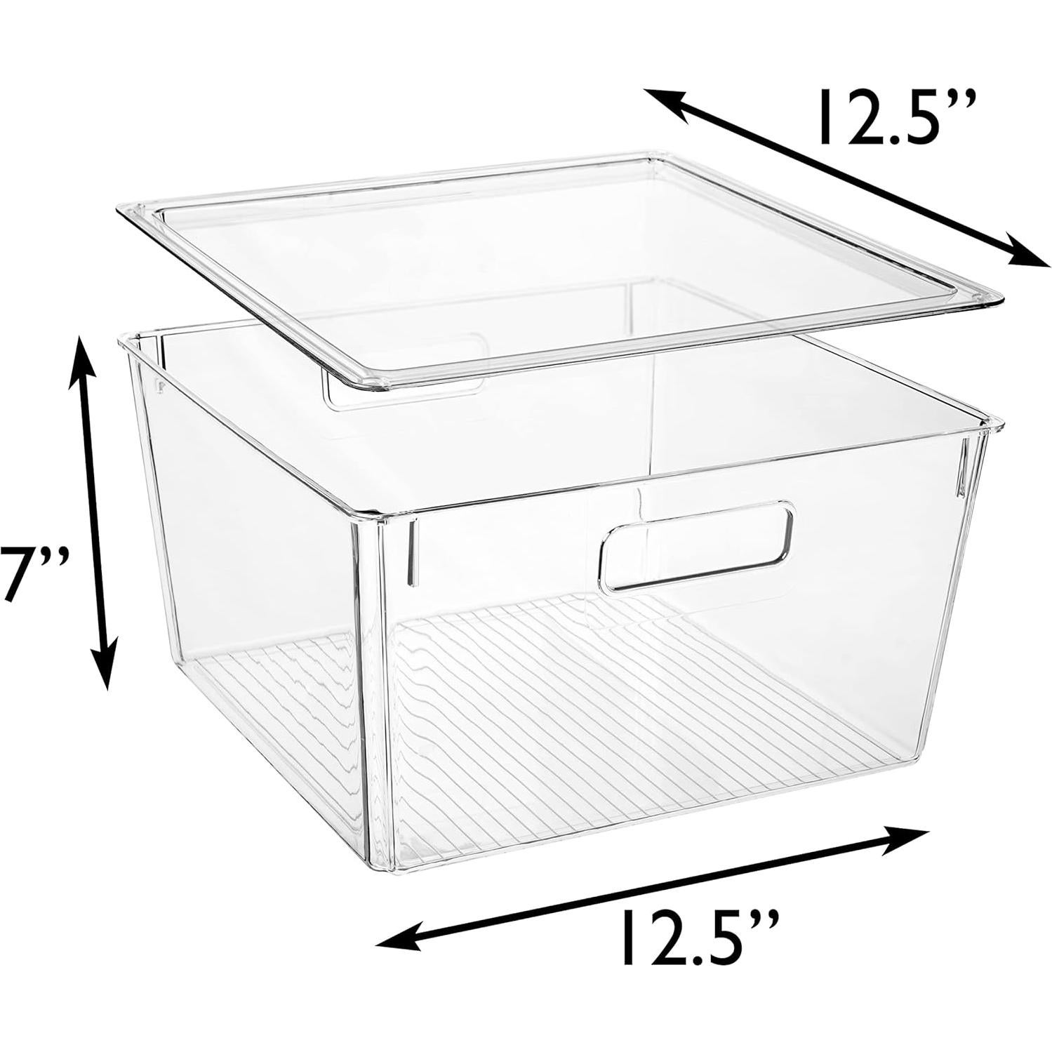 Bins de Almacenamiento XL CLEARSPACE con Tapas - 8 Paquete