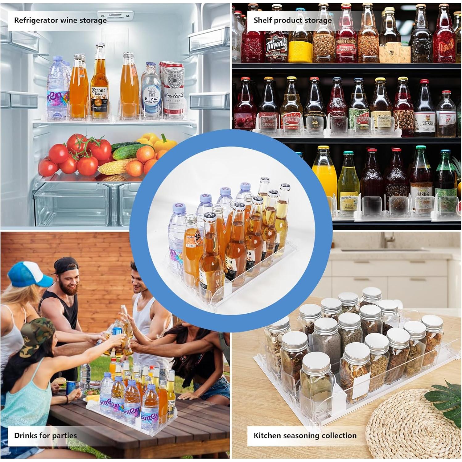 Organizador de Bebidas SOLY para Nevera 4 Filas 1,17 kg