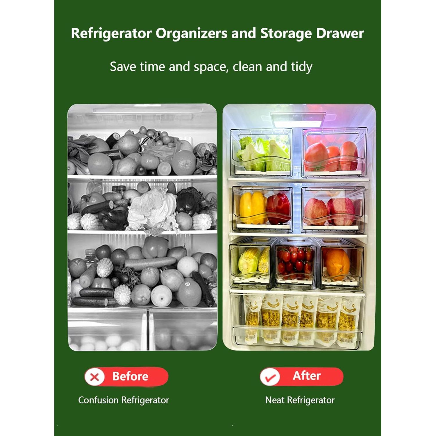 Organizadores de Refrigerador Femoliyes 2 Cajones Medianos