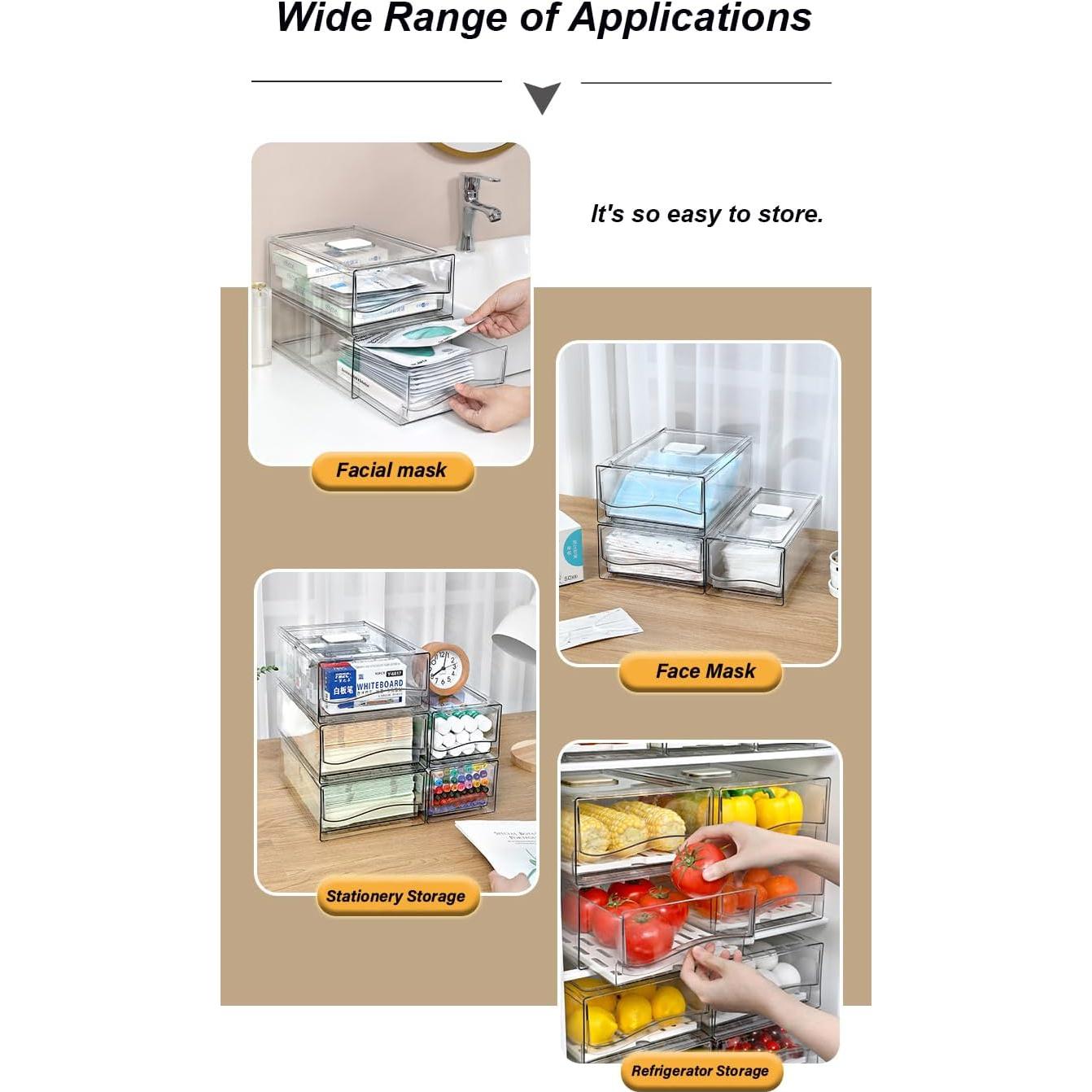 Organizadores de Refrigerador Femoliyes 2 Cajones Medianos