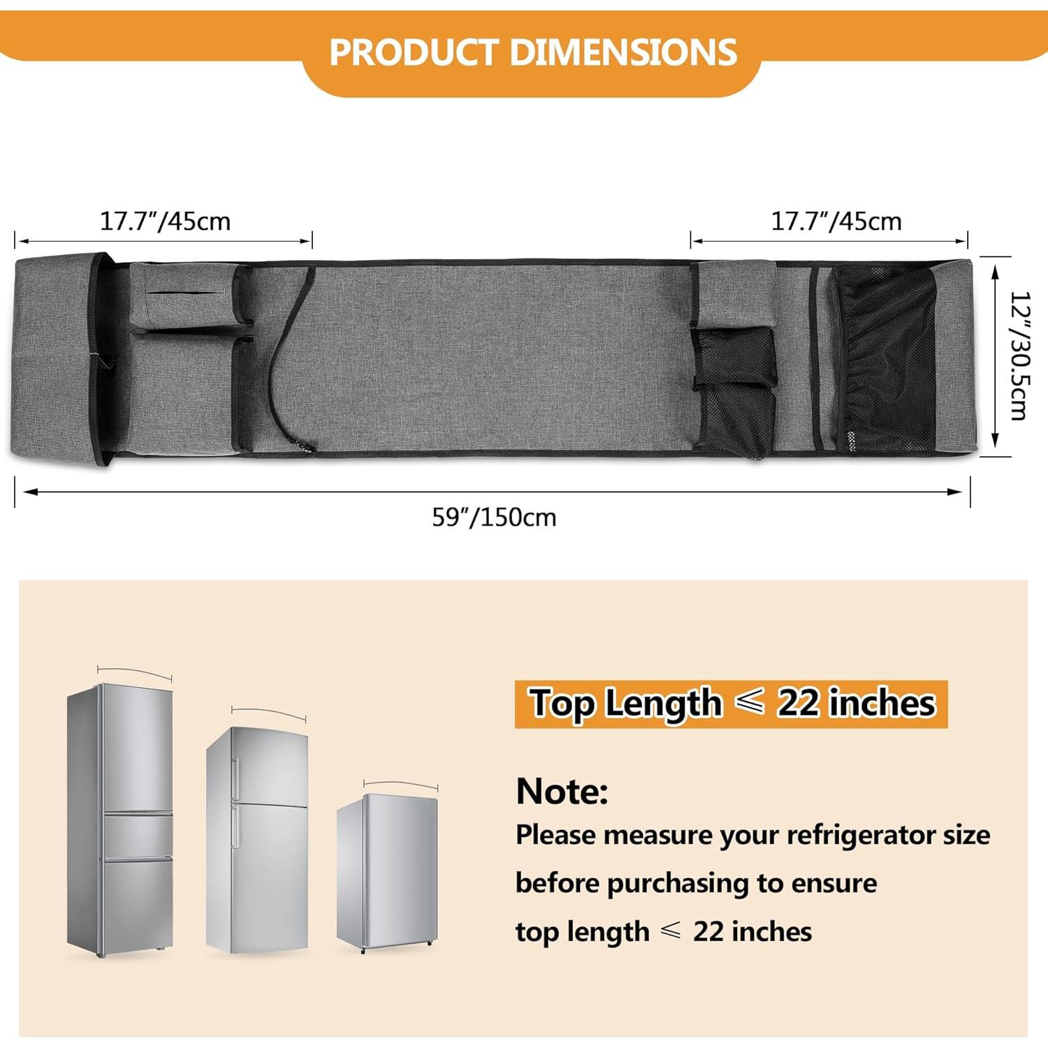 Organizador de Mini Nevera Rexmica Gris 149,86x30,48 cm