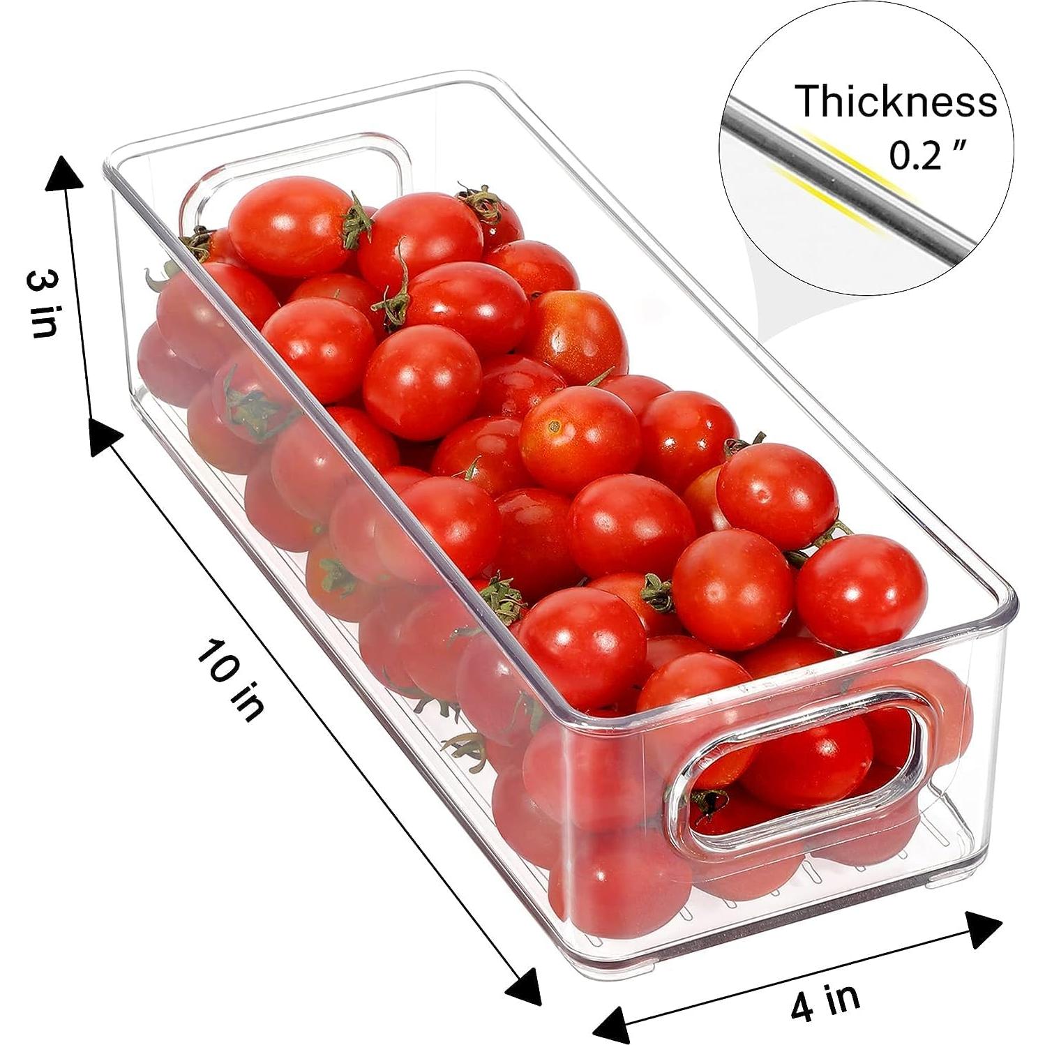 Juego de 6 Contenedores Organizadores de Plástico Transparente