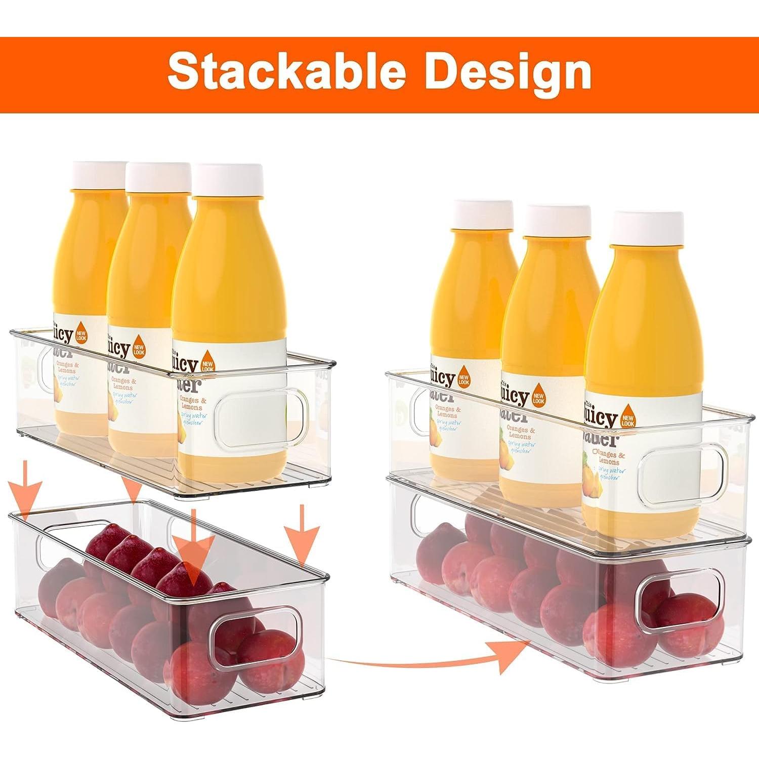 Juego de 6 Contenedores Organizadores de Plástico Transparente