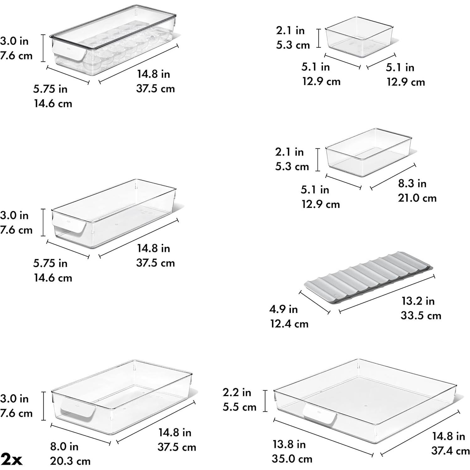 Conjunto de Organización para Refrigerador OXO 8 Piezas